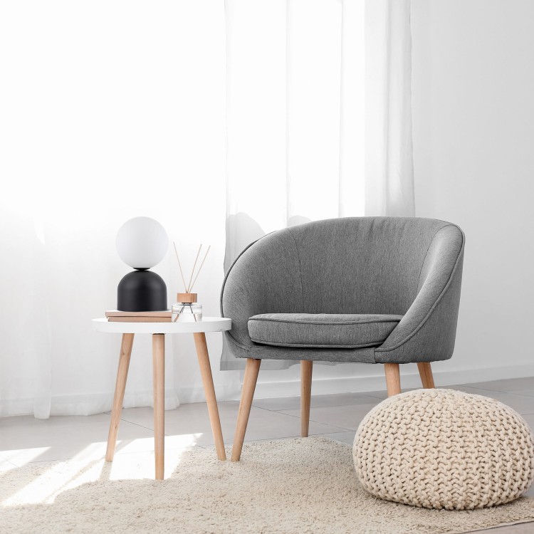 Lampka nowoczesna skandynawska loft klosz szklany kula czarna biała TK Lighting Miki 16044 1x8W G9
