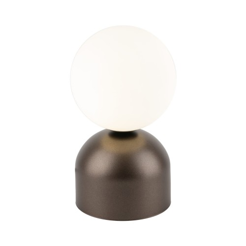 Lampka nowoczesna skandynawska loft klosz szklany kula brązowa biała TK Lighting Miki 16043 1x8W G9