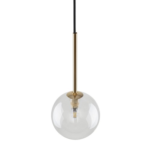 Lampa wisząca nowoczesna elegancka glamour klosz szklany kula transparentna złota TK Lighting Nilos 5941 1x6W G9