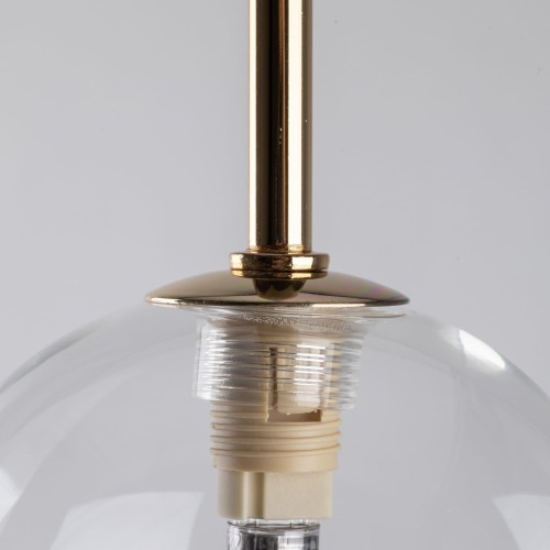 Lampa wisząca nowoczesna elegancka glamour klosz szklany kula transparentna złota TK Lighting Nilos 5941 1x6W G9