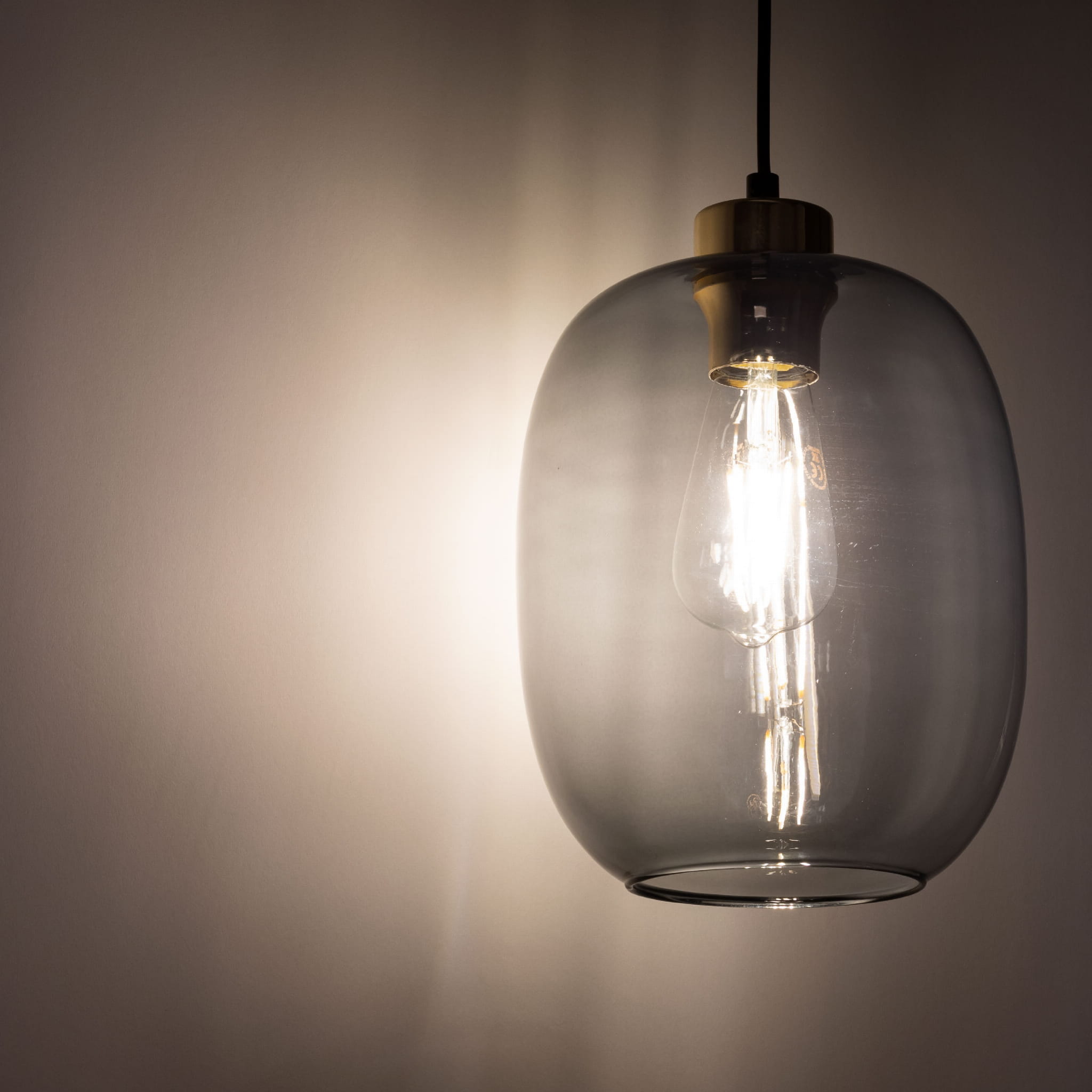 Lampa wisząca kula szklana grafitowa złota TK Lighting Omega 4572 1x15W E27