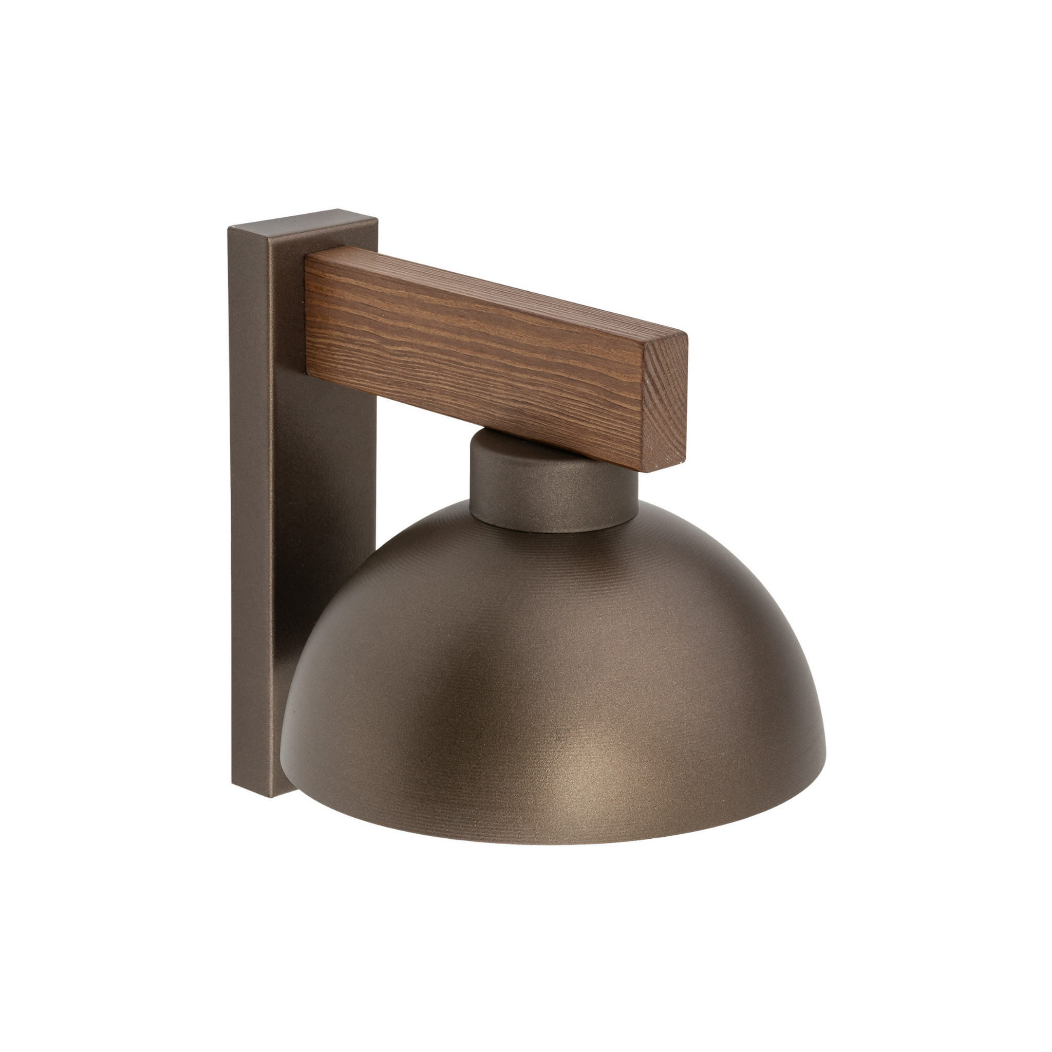 Kinkiet skandynawski industrialny loft rustykalny retro drewniany klosz metalowy brązowy orzech TK Lighting Oslo 6279 1x15W E27