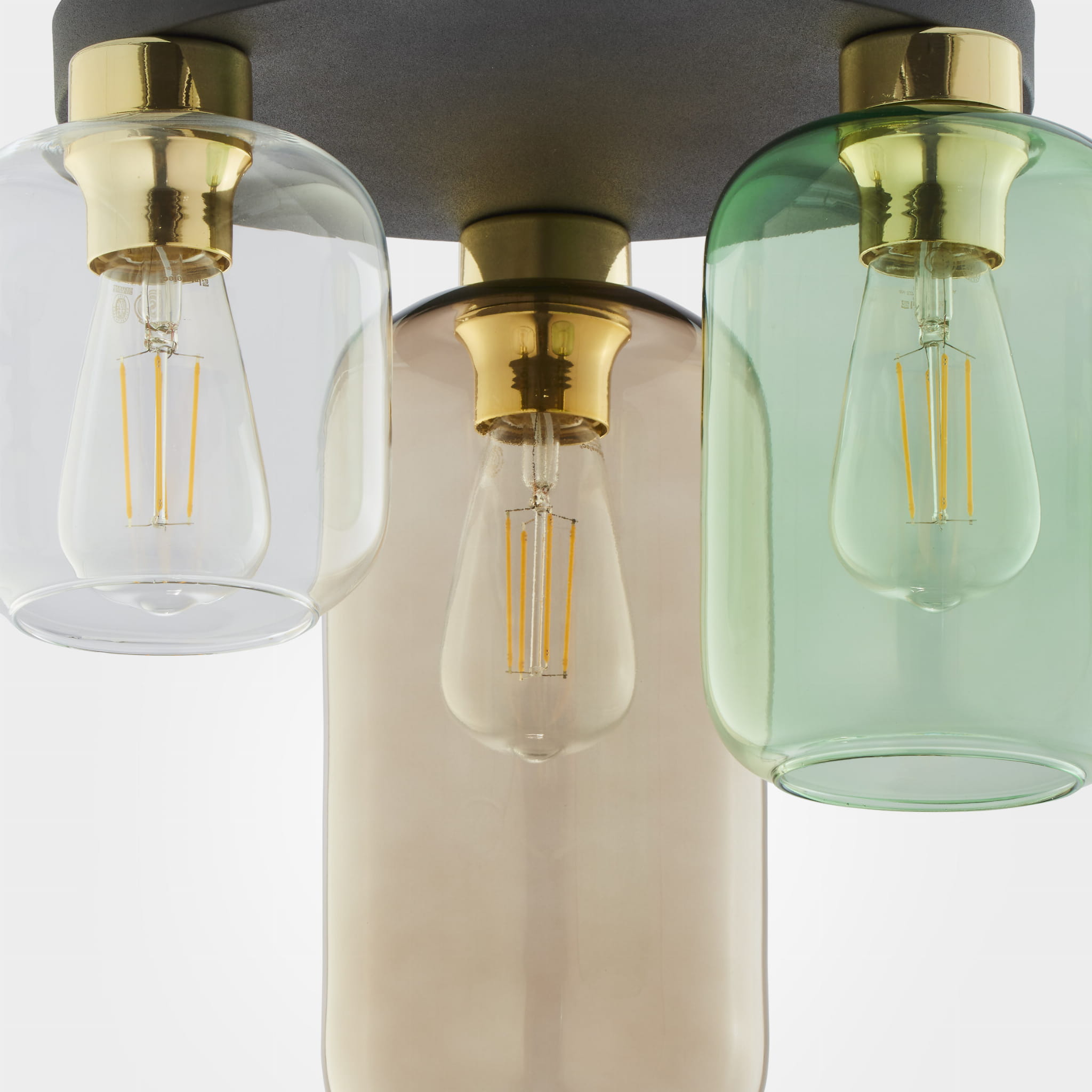 Lampa sufitowa plafon szklane klosze TK Lighting Marco 3318 3x60W E27 multikolor