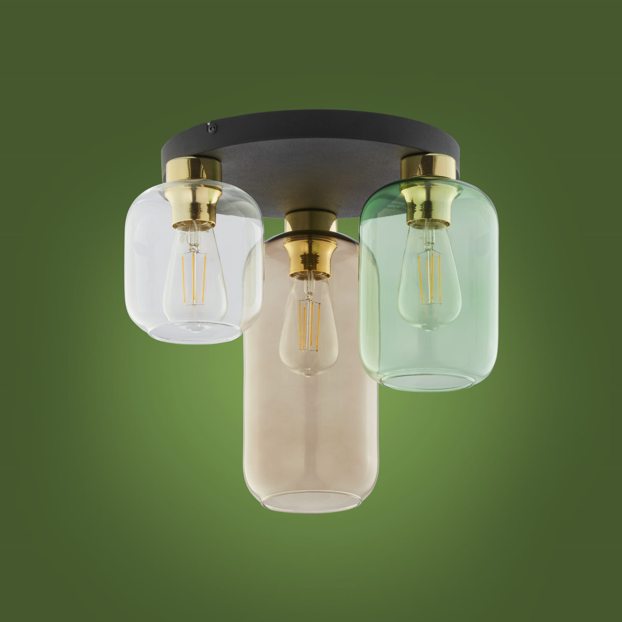Lampa sufitowa plafon szklane klosze TK Lighting Marco 3318 3x60W E27 multikolor