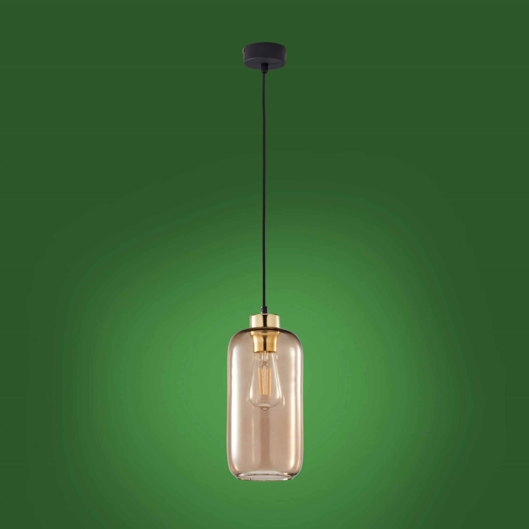 Lampa wisząca szklane klosze balon TK Lighting Marco 3314 1x60W E27 brązowa czarna