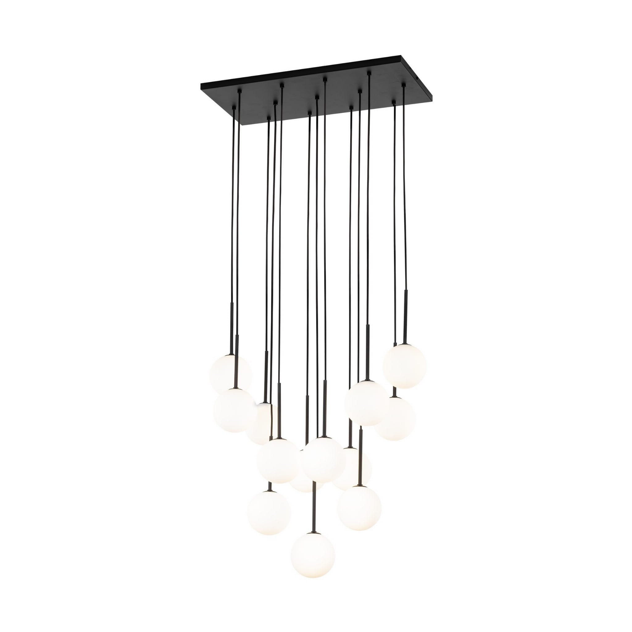 Lampa wisząca nowoczesna elegancka skandynawska klosz szklany kule czarna biała TK Lighting Martin 10079 13x6W G9