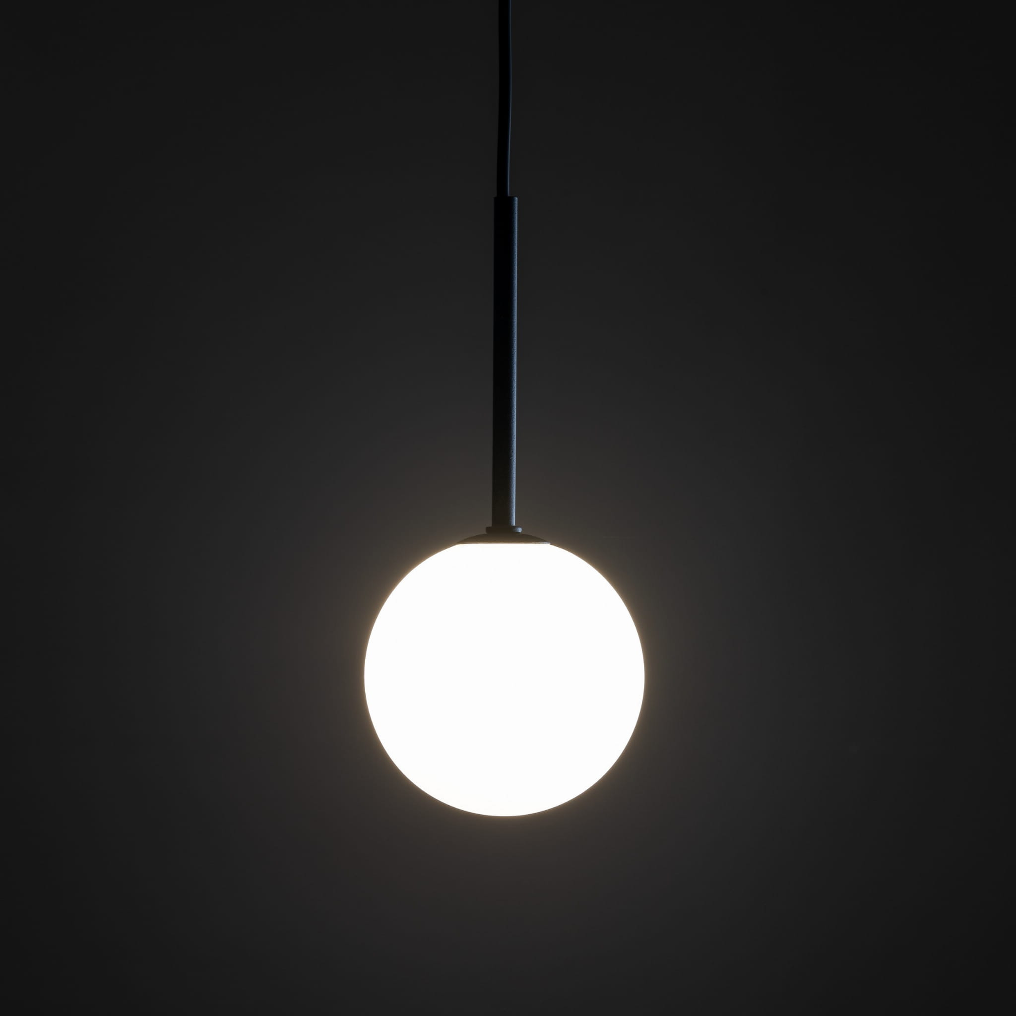 Lampa wisząca nowoczesna elegancka skandynawska klosz szklany kula czarna biała TK Lighting Martin 4502 1x6W G9