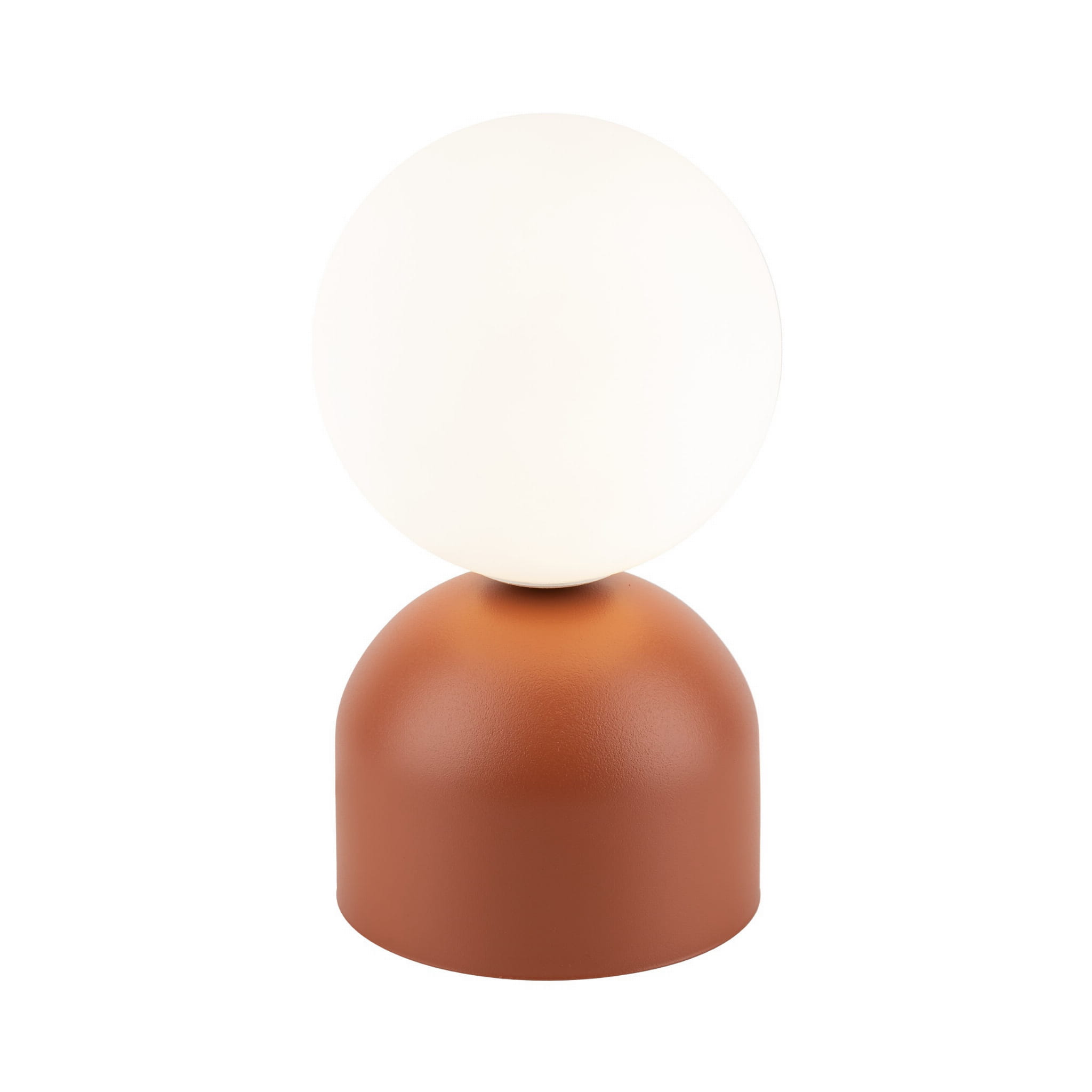 Lampka nowoczesna skandynawska loft klosz szklany kula rdzawa biała TK Lighting Miki 16042 1x8W G9