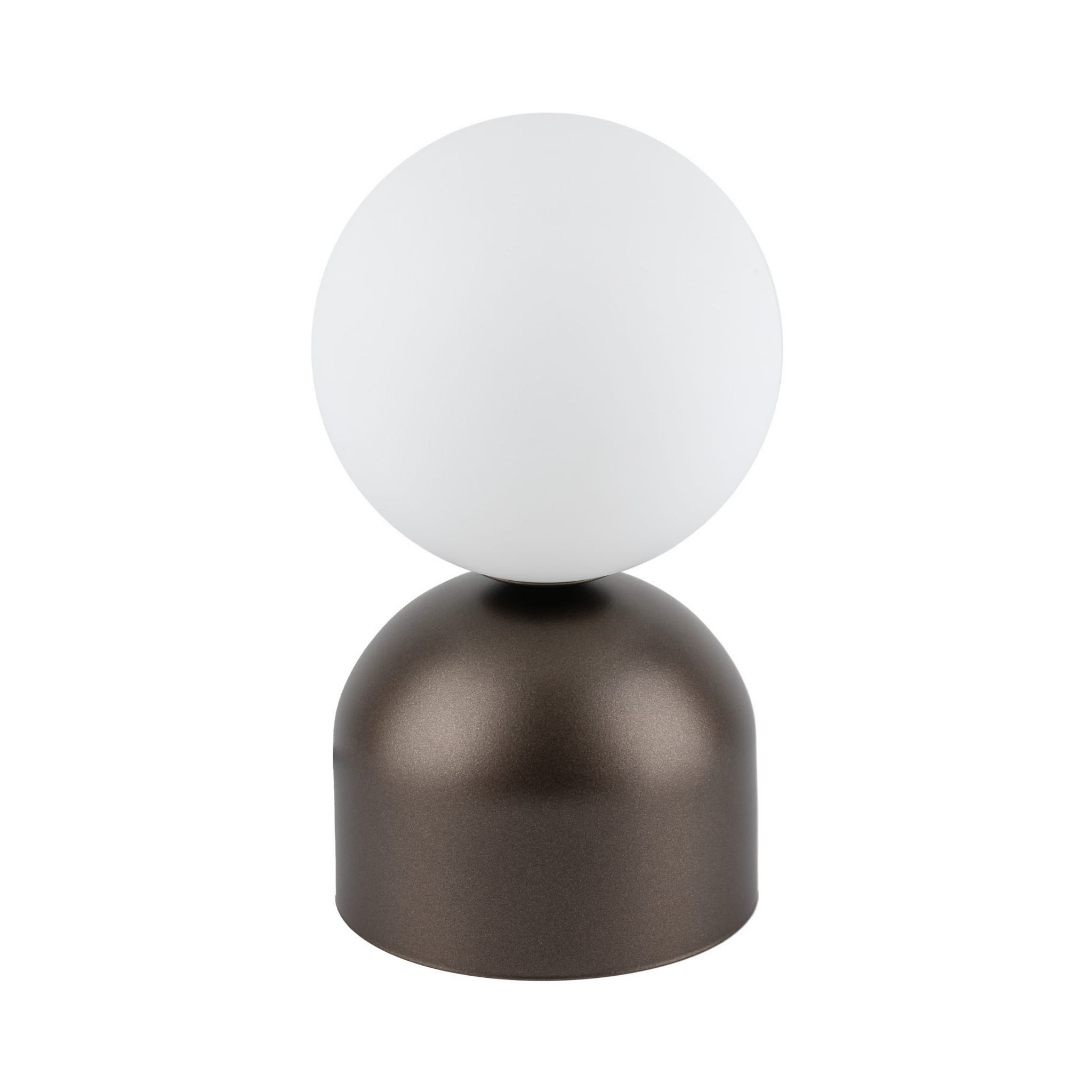 Lampka nowoczesna skandynawska loft klosz szklany kula rdzawa biała TK Lighting Miki 16042 1x8W G9