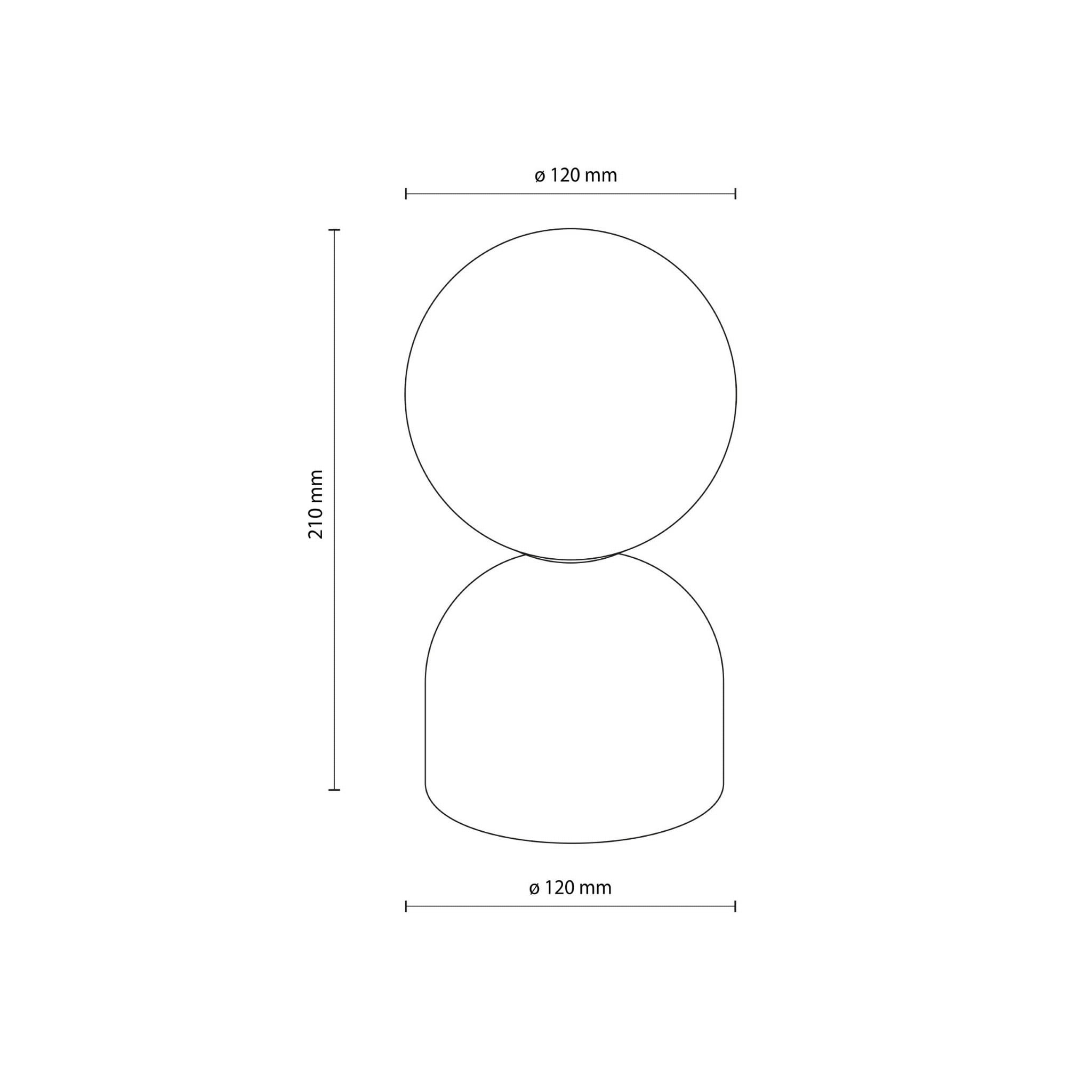 Lampka nowoczesna skandynawska loft klosz szklany kula brązowa biała TK Lighting Miki 16043 1x8W G9