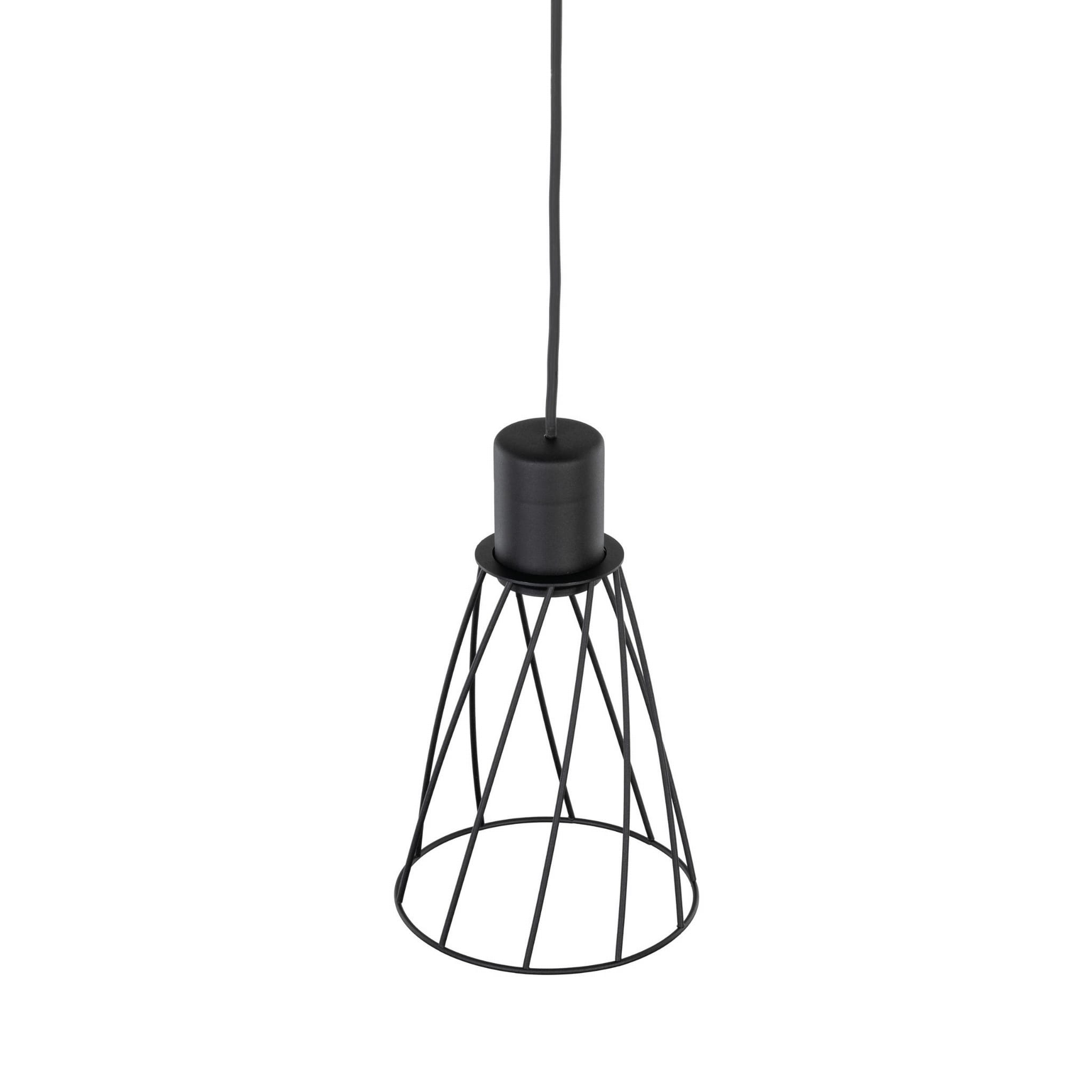 Lampa wisząca nowoczesna industrialna loft ażurowa klosz metalowy pręty stożek czarna TK Lighting Modesto 10159 1x10W GU10