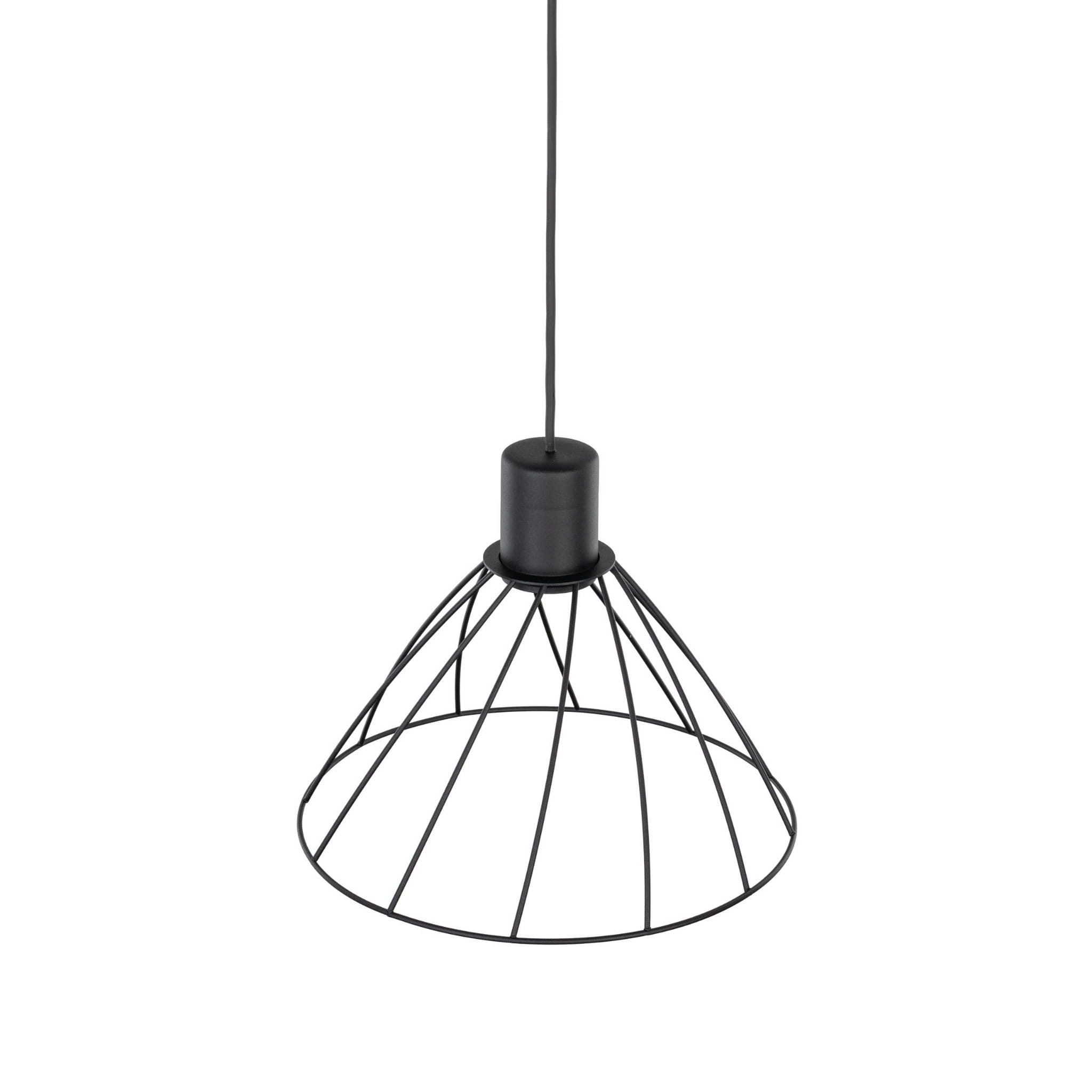 Lampa wisząca nowoczesna industrialna loft ażurowa klosz metalowy pręty stożek czarna TK Lighting Modesto 10160 1x10W GU10