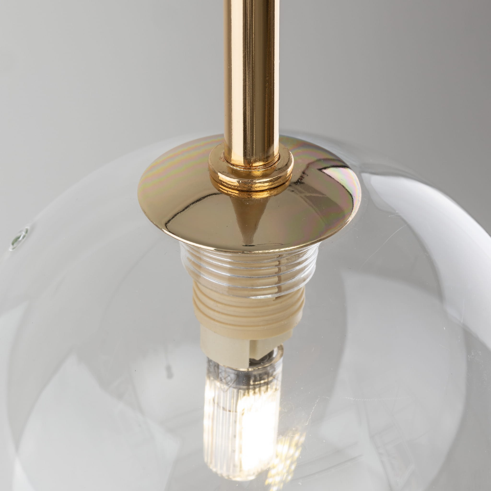 Lampa wisząca nowoczesna elegancka glamour klosz szklany kula transparentna złota TK Lighting Nilos 5941 1x6W G9