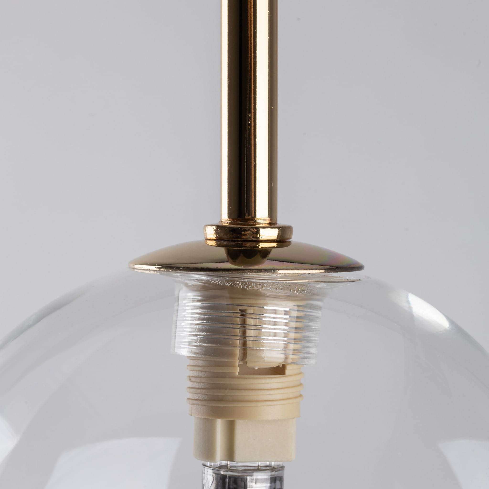Lampa wisząca nowoczesna elegancka glamour klosz szklany kula transparentna złota TK Lighting Nilos 5941 1x6W G9