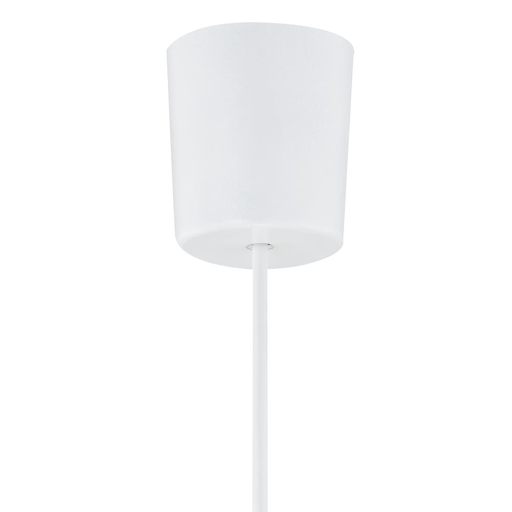 Lampa wisząca nowoczesna klasyczna loft abażur materiałowy biała TK Lighting Rondo 3461 1x15W E27