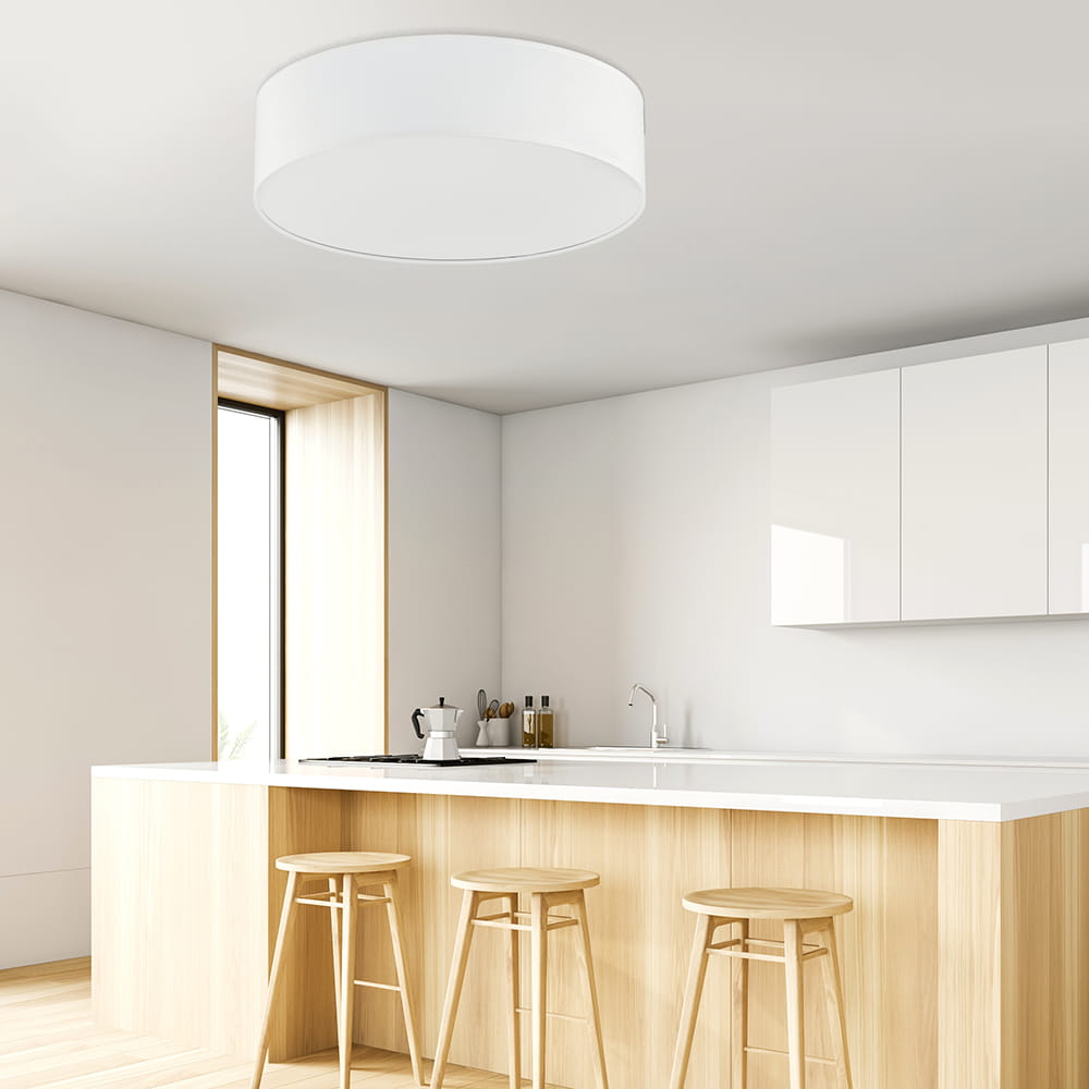 Plafon okrągły z abażurem TK Lighting Rondo 3330 lampa sufitowa 1x15W E27 biały