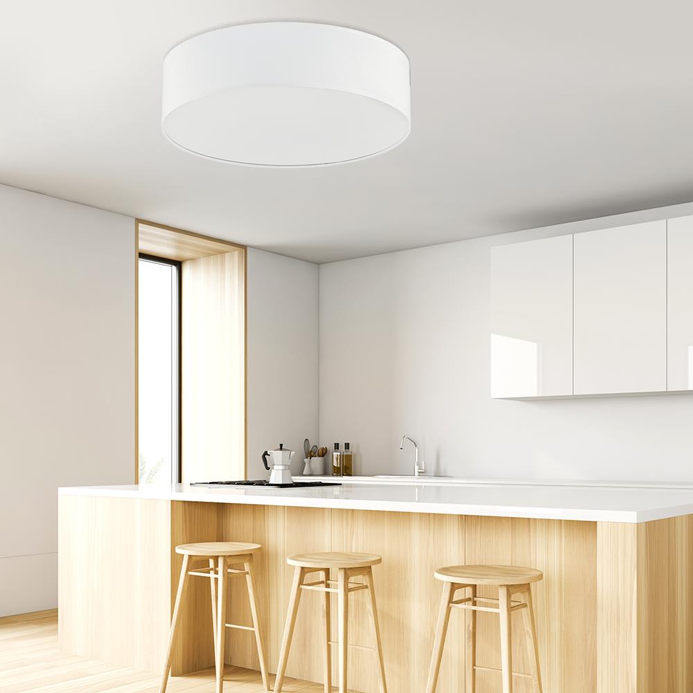TK Lighting Rondo 3331 plafon okrągły z abażurem lampa sufitowa 3x15W E27 biały