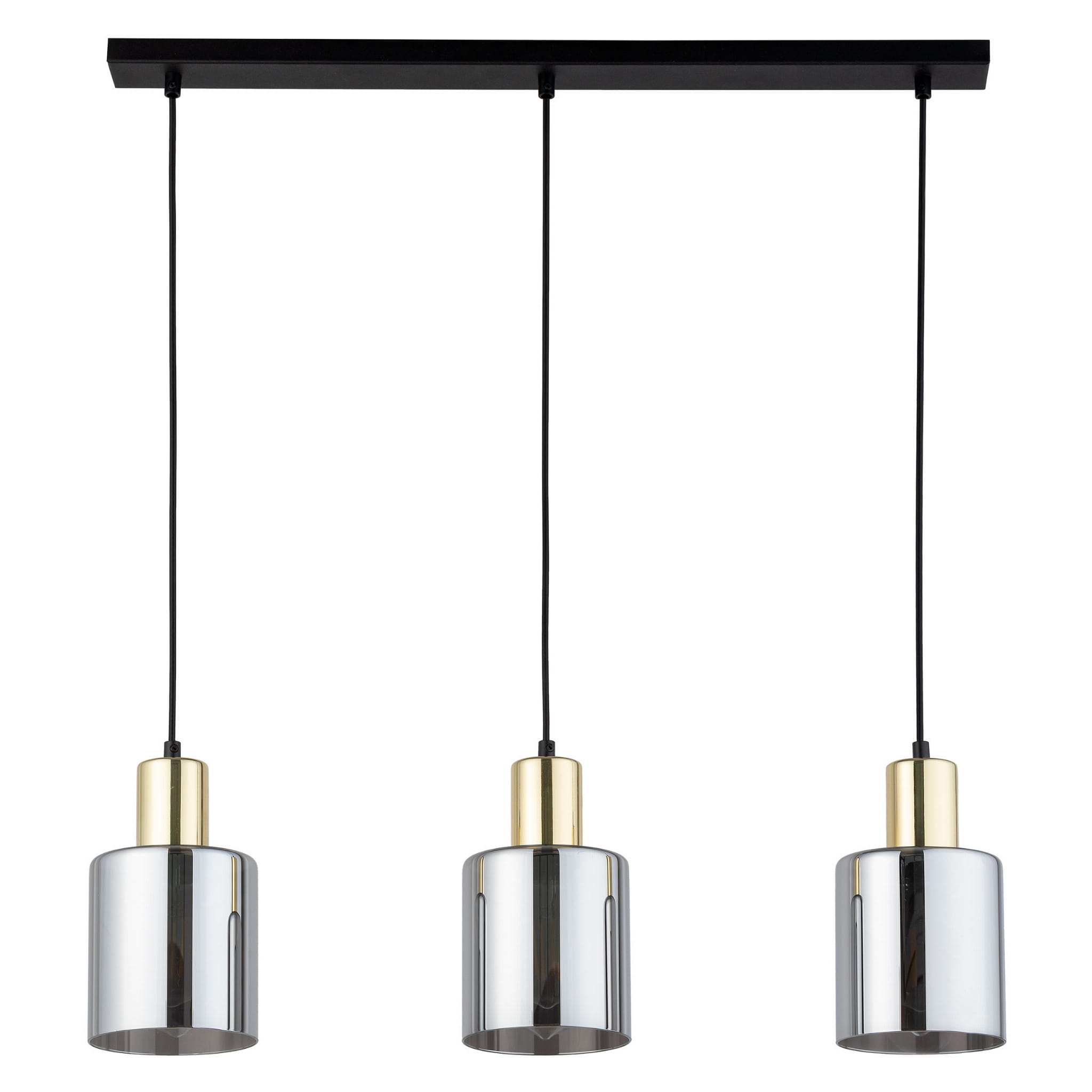 TK Lighting Sierra 6662 lampa wisząca 3x15W E27 grafitowa złota