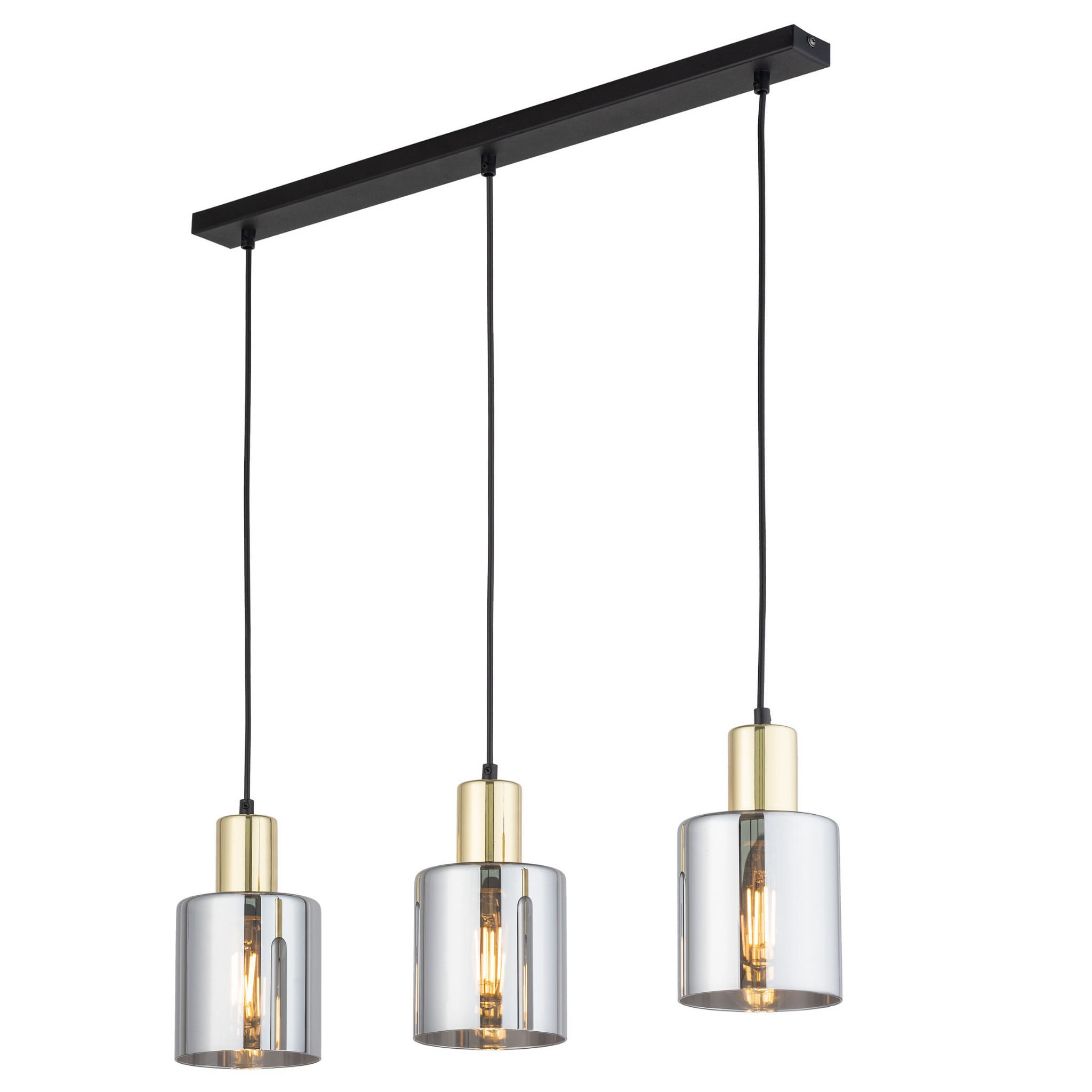 TK Lighting Sierra 6662 lampa wisząca 3x15W E27 grafitowa złota