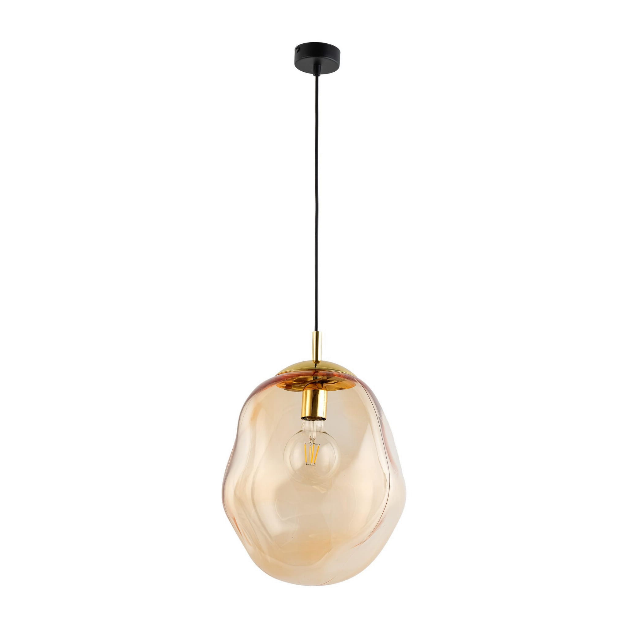 Lampa wisząca melt TK Lighting Sol 4261 1x15W E27 czarna bursztyn
