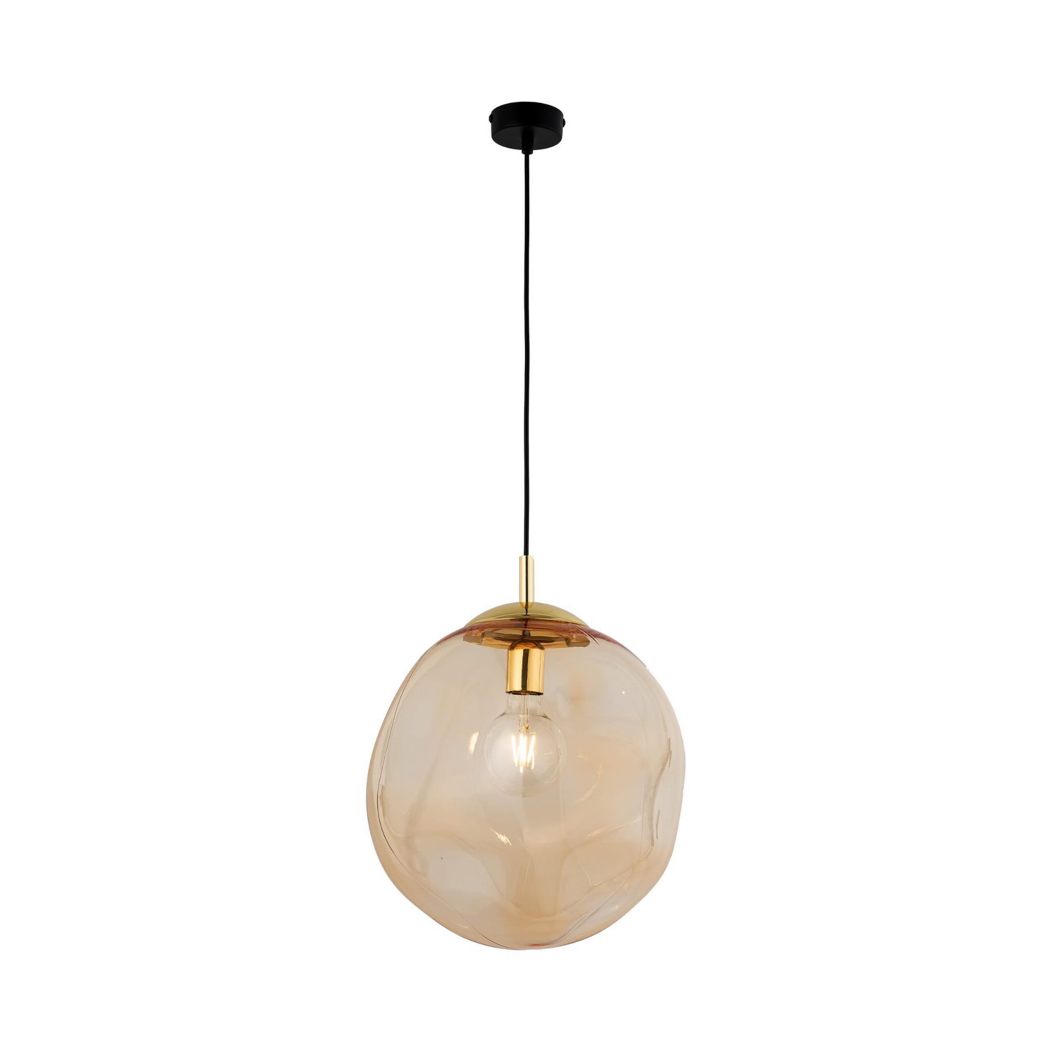 Lampa wisząca melt TK Lighting Sol 4261 1x15W E27 czarna bursztyn