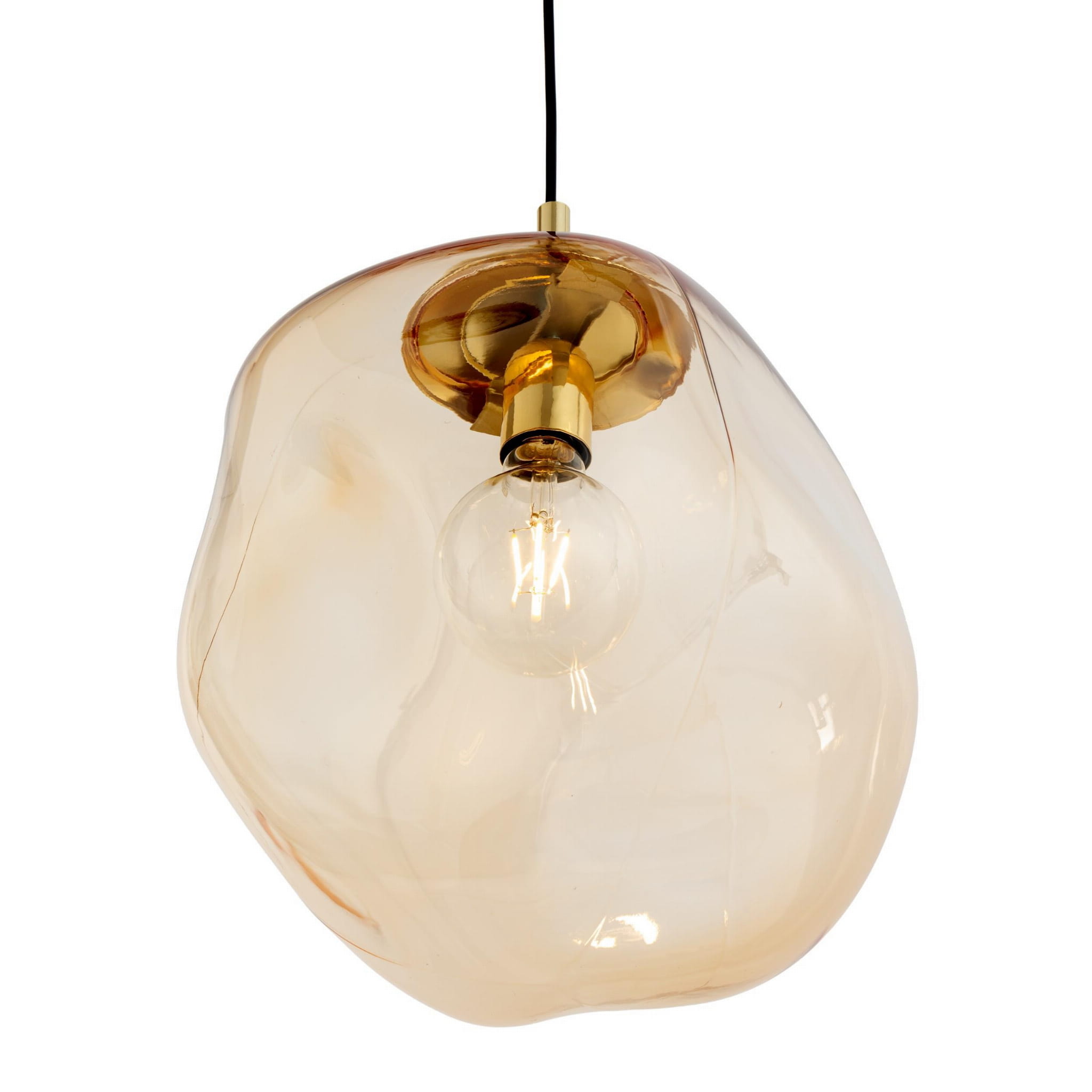 Lampa wisząca melt TK Lighting Sol 4261 1x15W E27 czarna bursztyn