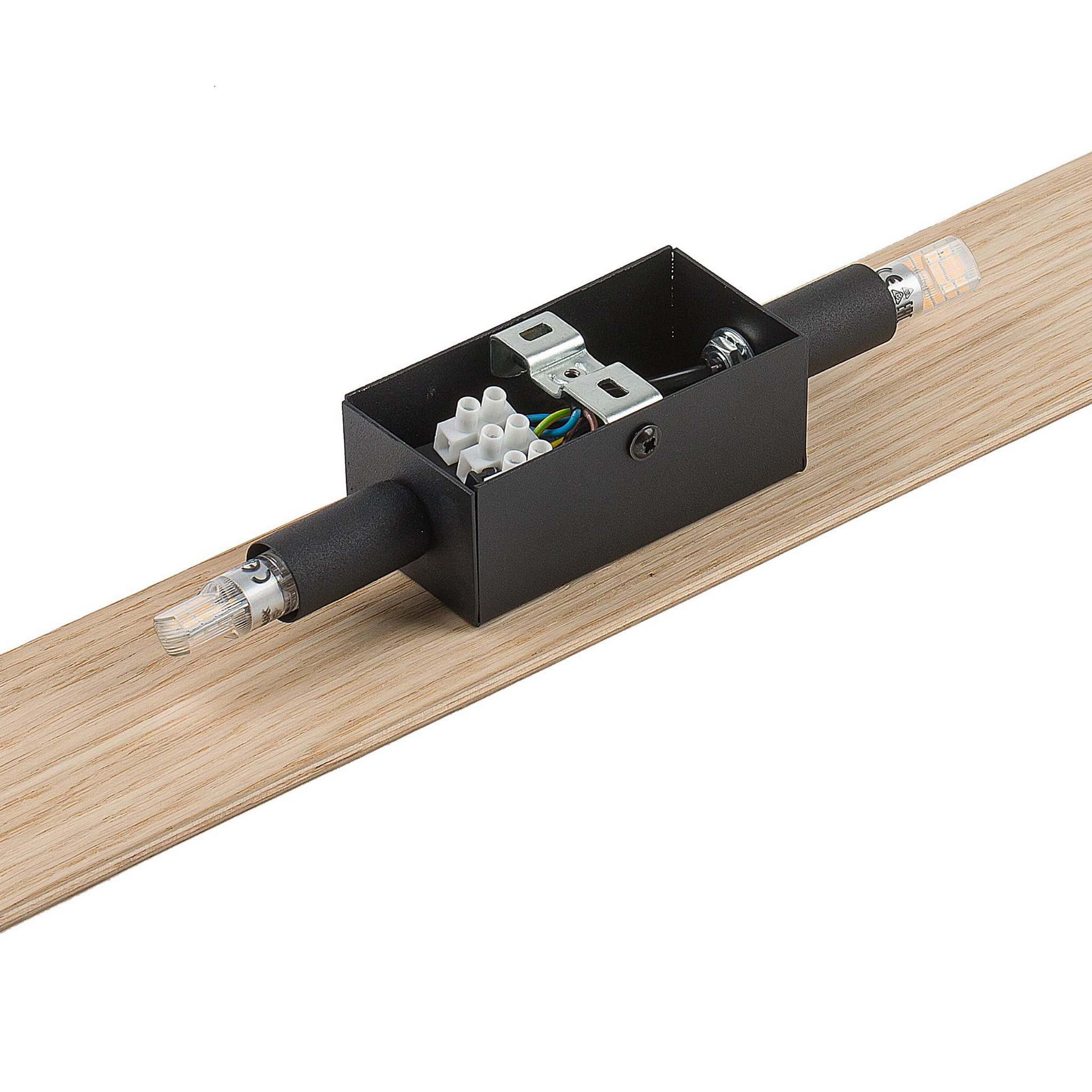 Tk Lighting Tavola 4754 kinkiet lampa ścienna 2x6W G9 czarny drewniany
