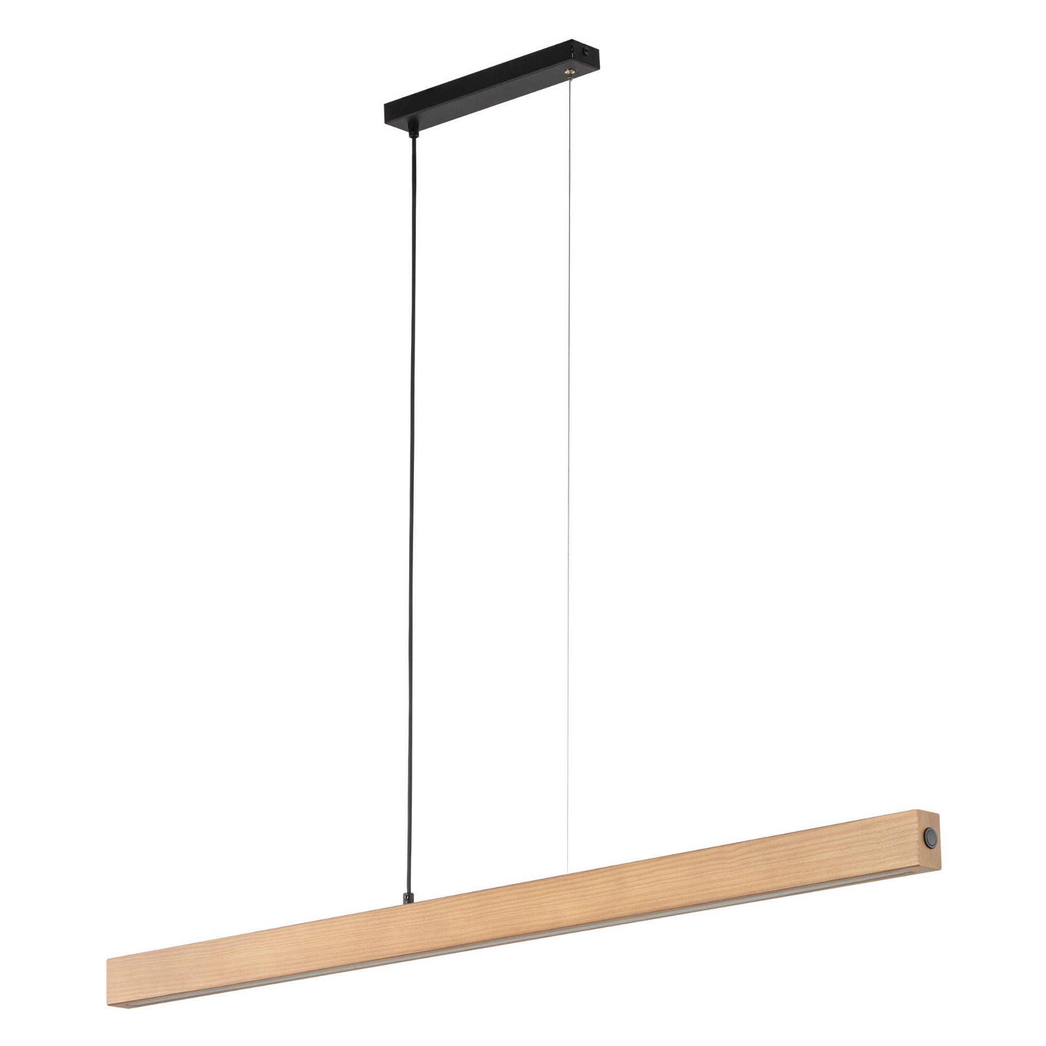 Lampa wisząca nowoczesna skandynawska boho loft belka drewniana drewniana czarna TK Lighting Teo 1448 1x36W LED 3000K