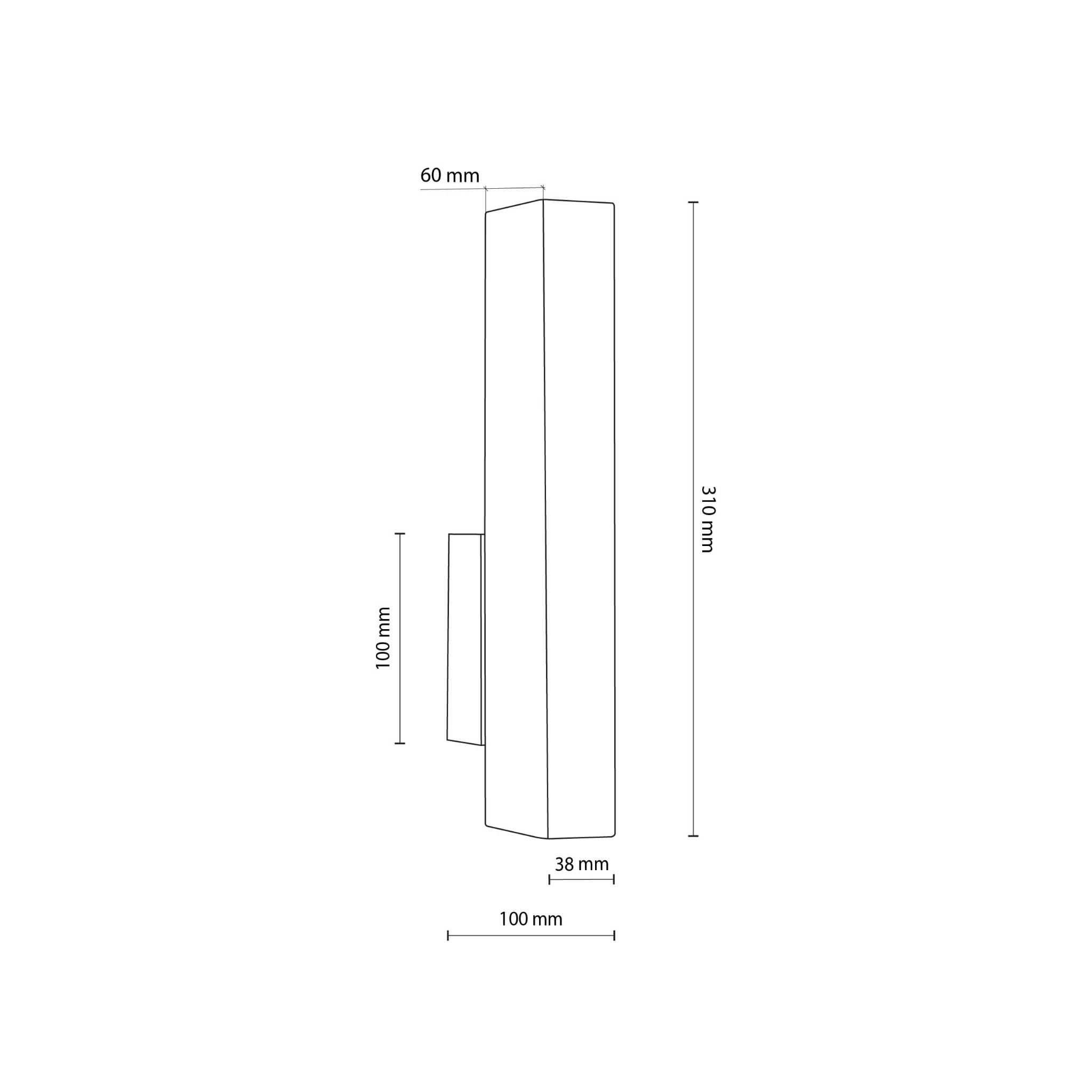 Kinkiet nowoczesny skandynawski boho loft podłużny drewniany orzech czarny TK Lighting Teo 6613 1x36W LED 3000K
