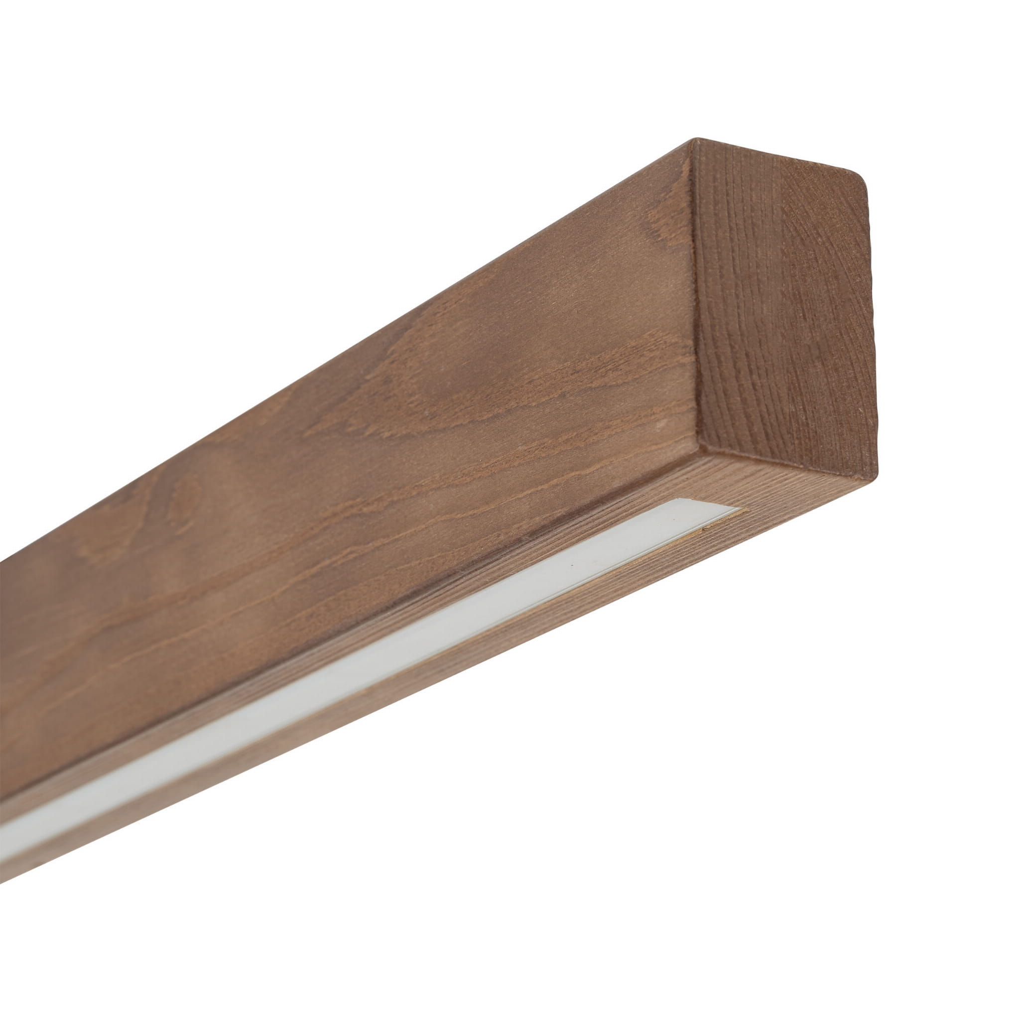 Plafon nowoczesny skandynawski boho loft podłużny drewniany orzech czarny TK Lighting Teo 6614 1x36W LED 3000K