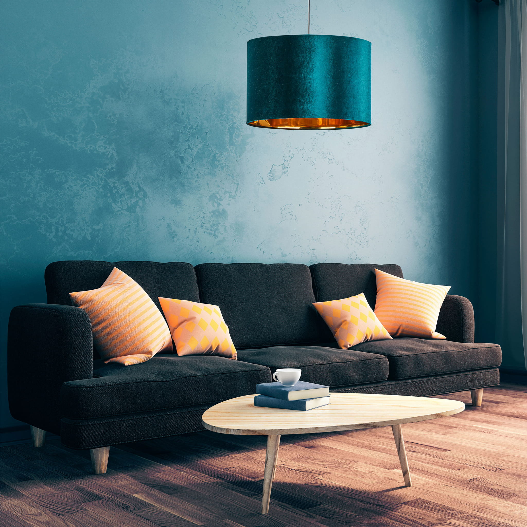 TK Lighting Tercino 6169 lampa wisząca 1x60W E27 zielona
