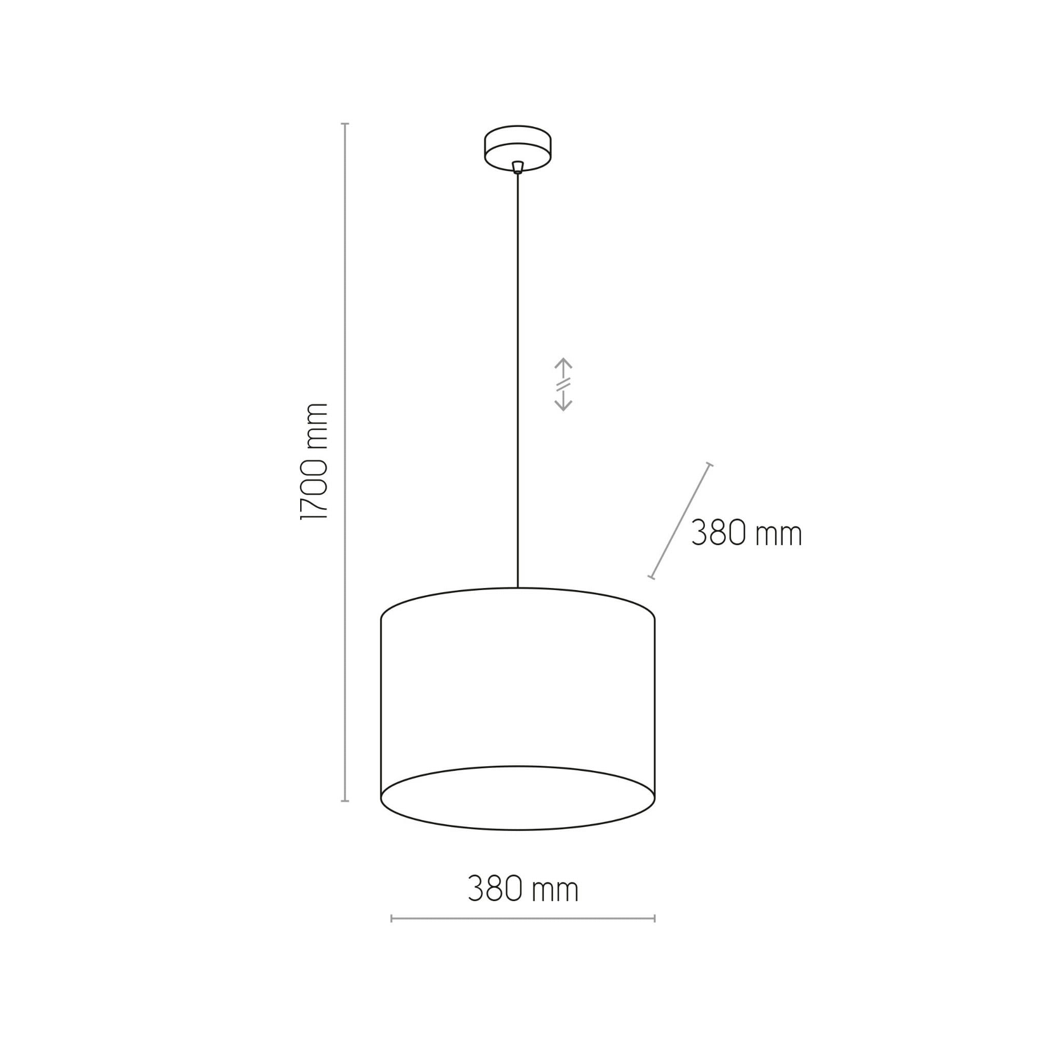 TK Lighting Tercino 6169 lampa wisząca 1x60W E27 zielona