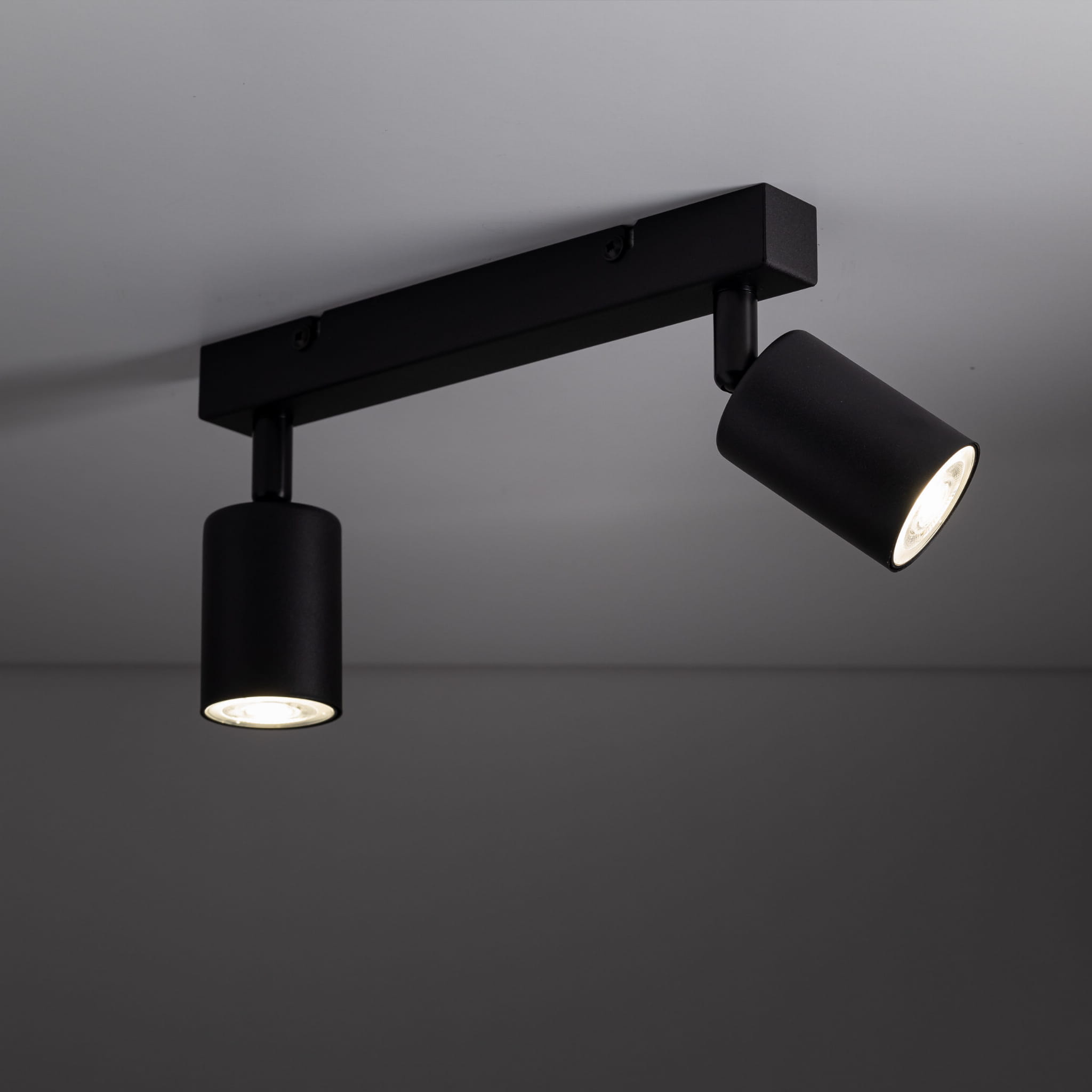 Plafon nowoczesny elegancki reflektory metalowe tuba czarny TK Lighting Top 6175 2x10W GU10