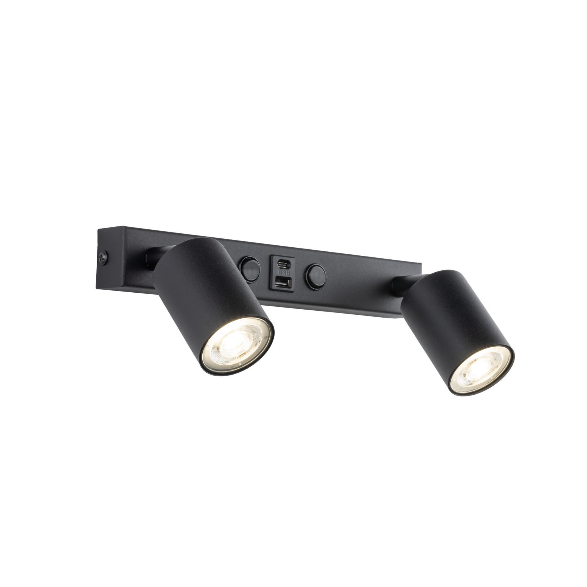 Kinkiet nowoczesny elegancki reflektory metalowe tuba czarny TK Lighting Top 10277 2x10W GU10