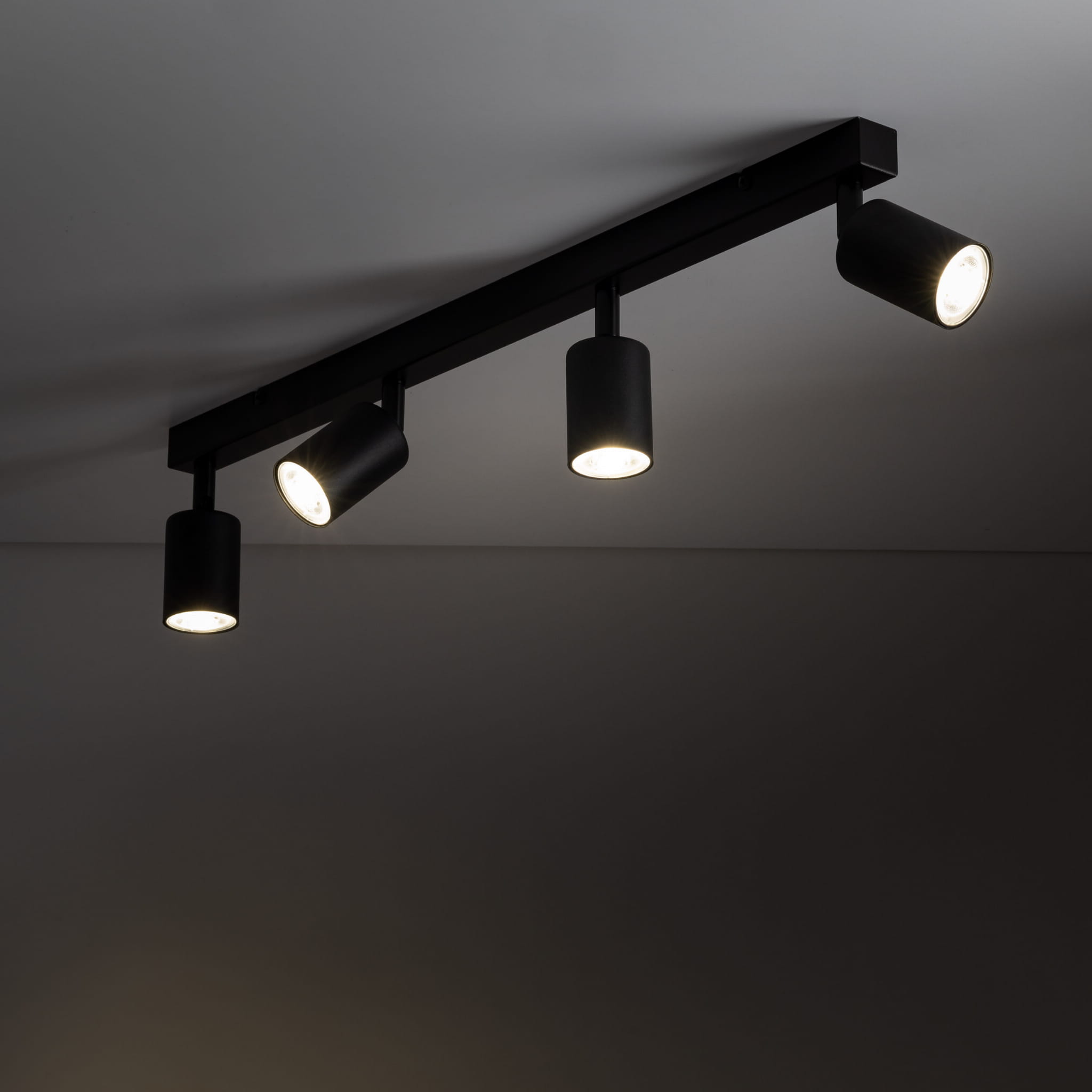 Plafon nowoczesny elegancki reflektory metalowe tuba czarny TK Lighting Top 6176 3x10W GU11