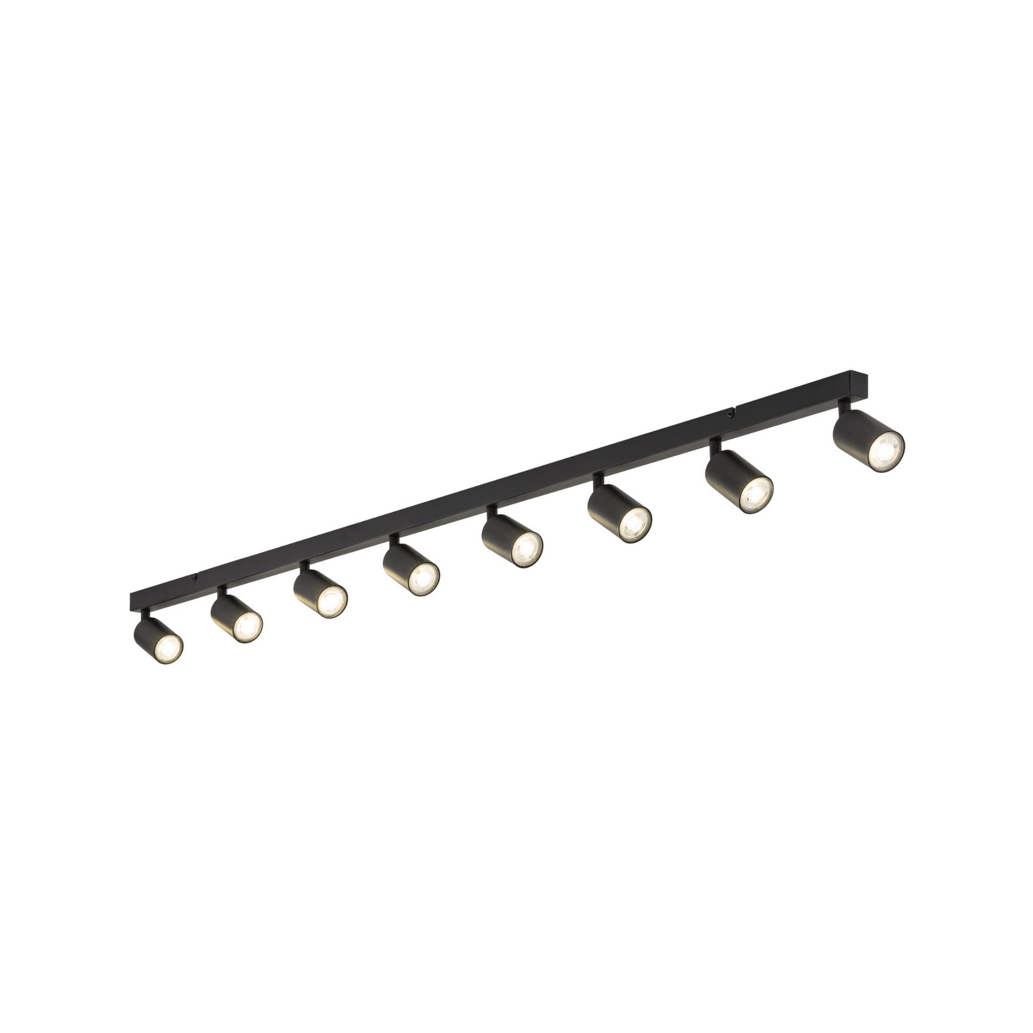 Plafon nowoczesny elegancki reflektory metalowe tuba czarny TK Lighting Top 6179 8x10W GU10
