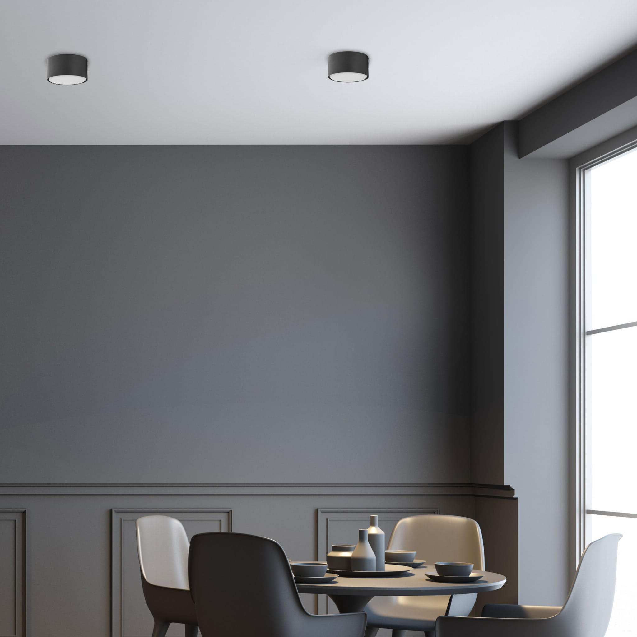 Lampa sufitowa nowoczesny elegancki metalowe tuba czarny TK Lighting Top 6241 1x10W GX53