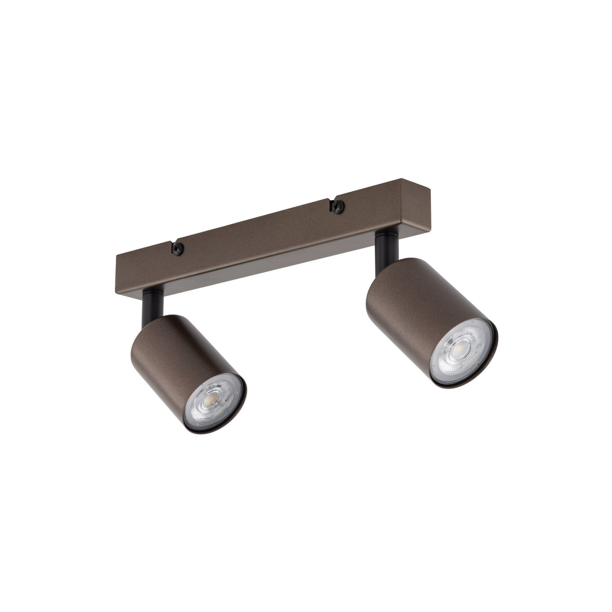 Plafon nowoczesny elegancki reflektory metalowe tuba brązowy TK Lighting Top 6180 2x10W GU10