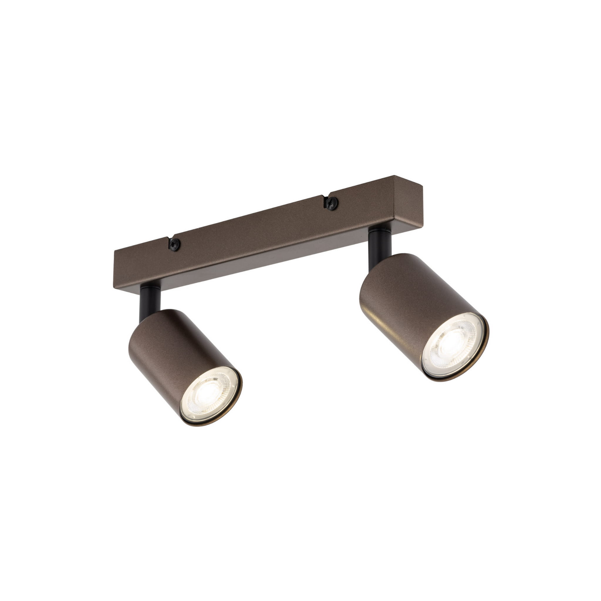 Plafon nowoczesny elegancki reflektory metalowe tuba brązowy TK Lighting Top 6180 2x10W GU10
