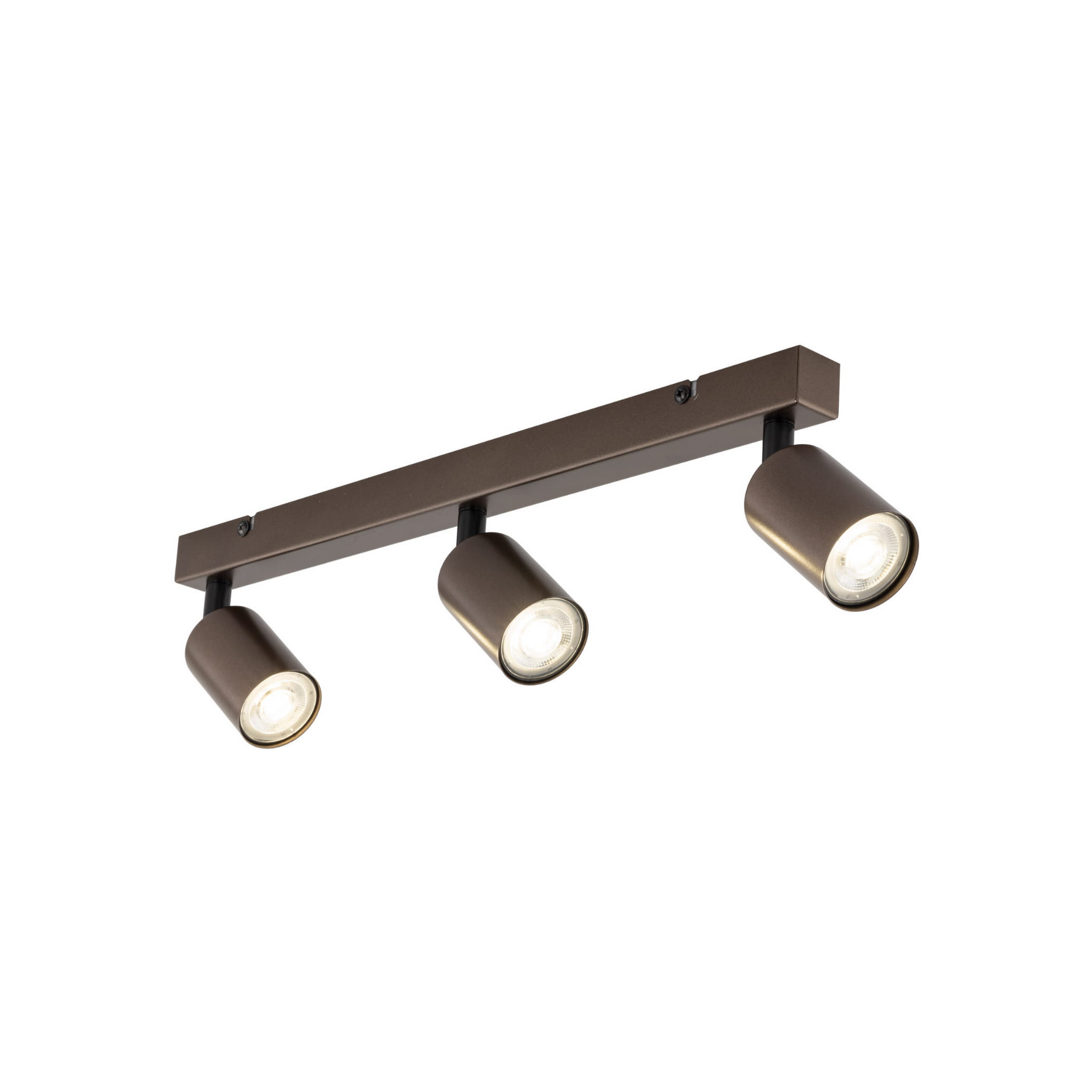 Plafon nowoczesny elegancki reflektory metalowe tuba brązowy TK Lighting Top 6181 3x10W GU10