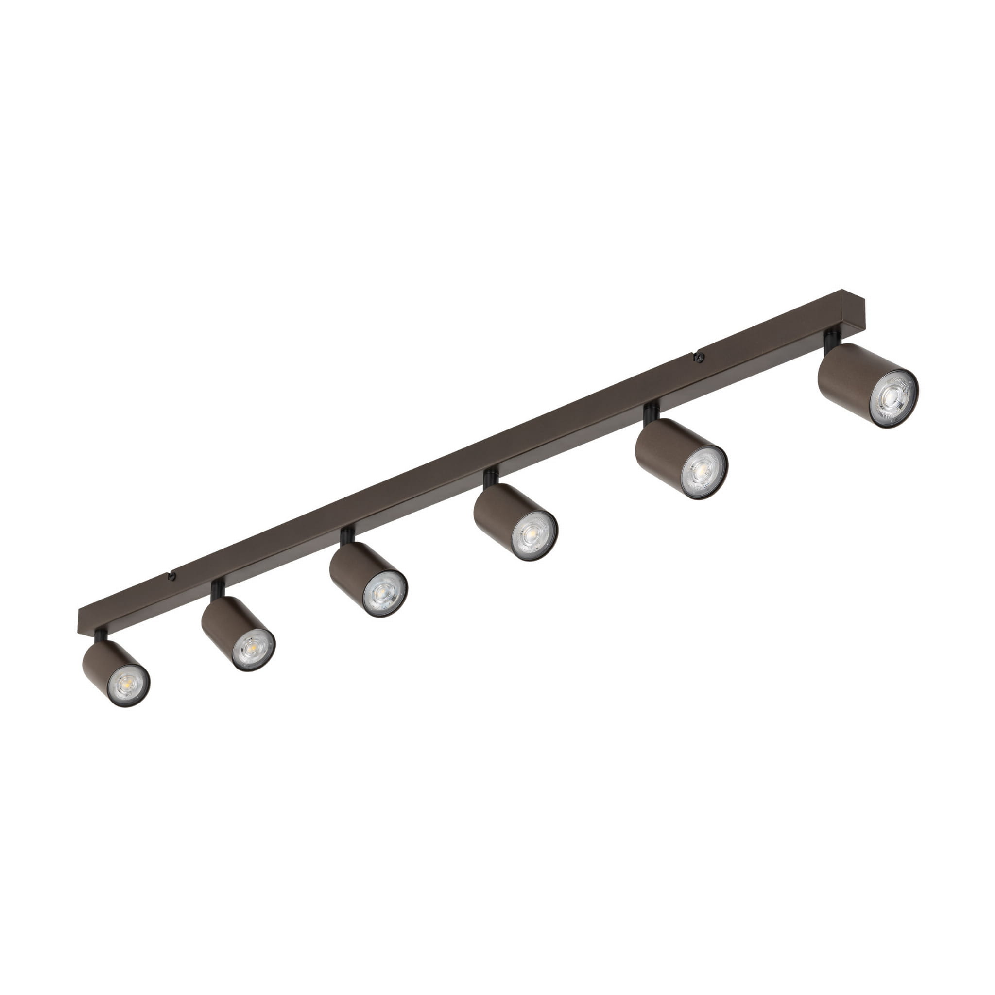 Plafon nowoczesny elegancki reflektory metalowe tuba brązowy TK Lighting Top 6183 6x10W GU10