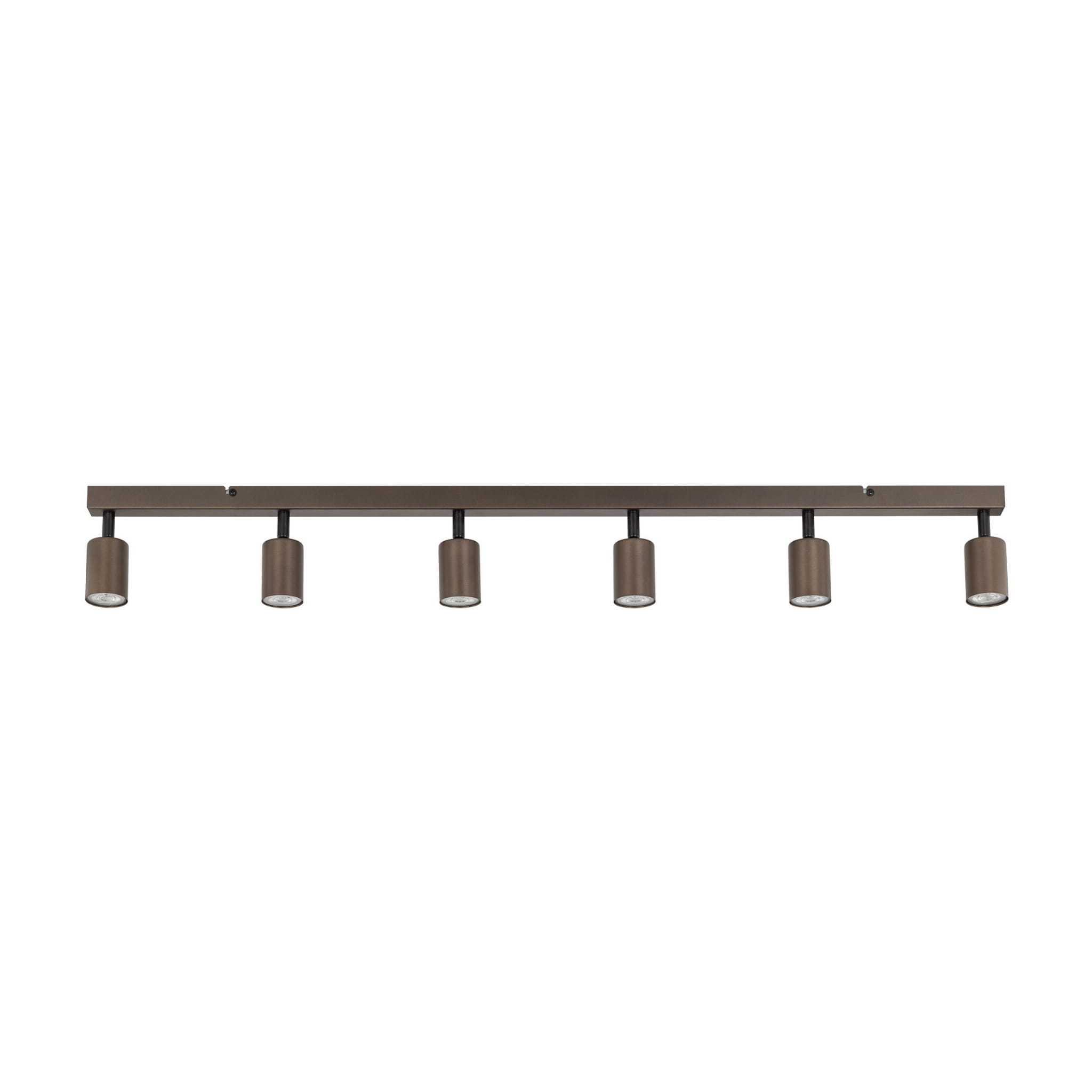 Plafon nowoczesny elegancki reflektory metalowe tuba brązowy TK Lighting Top 6183 6x10W GU10