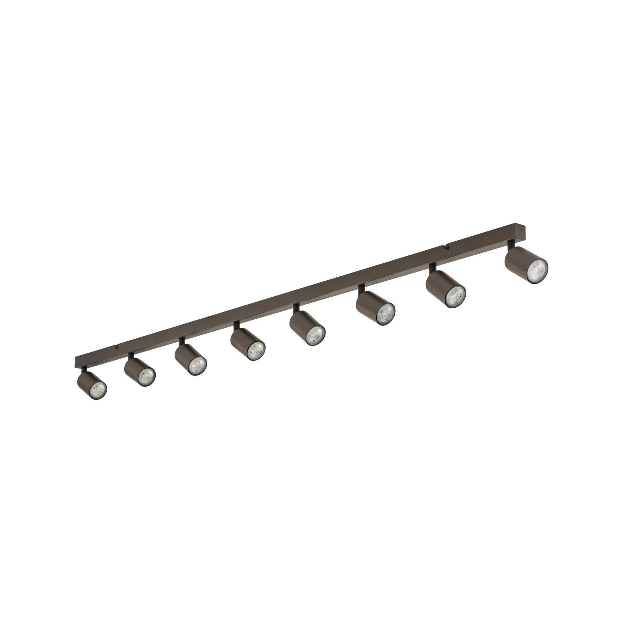Plafon nowoczesny elegancki reflektory metalowe tuba brązowy TK Lighting Top 6184 8x10W GU10