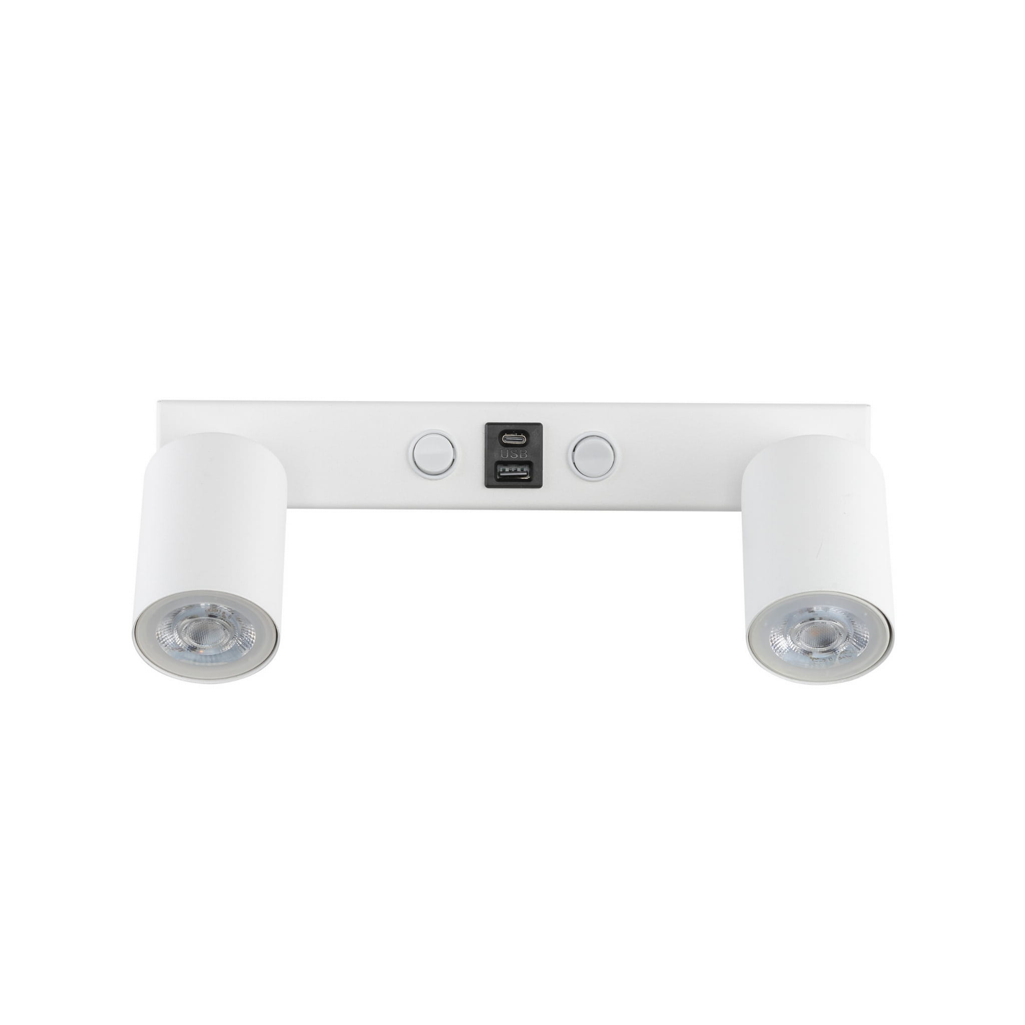 Kinkiet nowoczesny elegancki metalowy tuba biały TK Lighting Top 10276 2x10W GU10