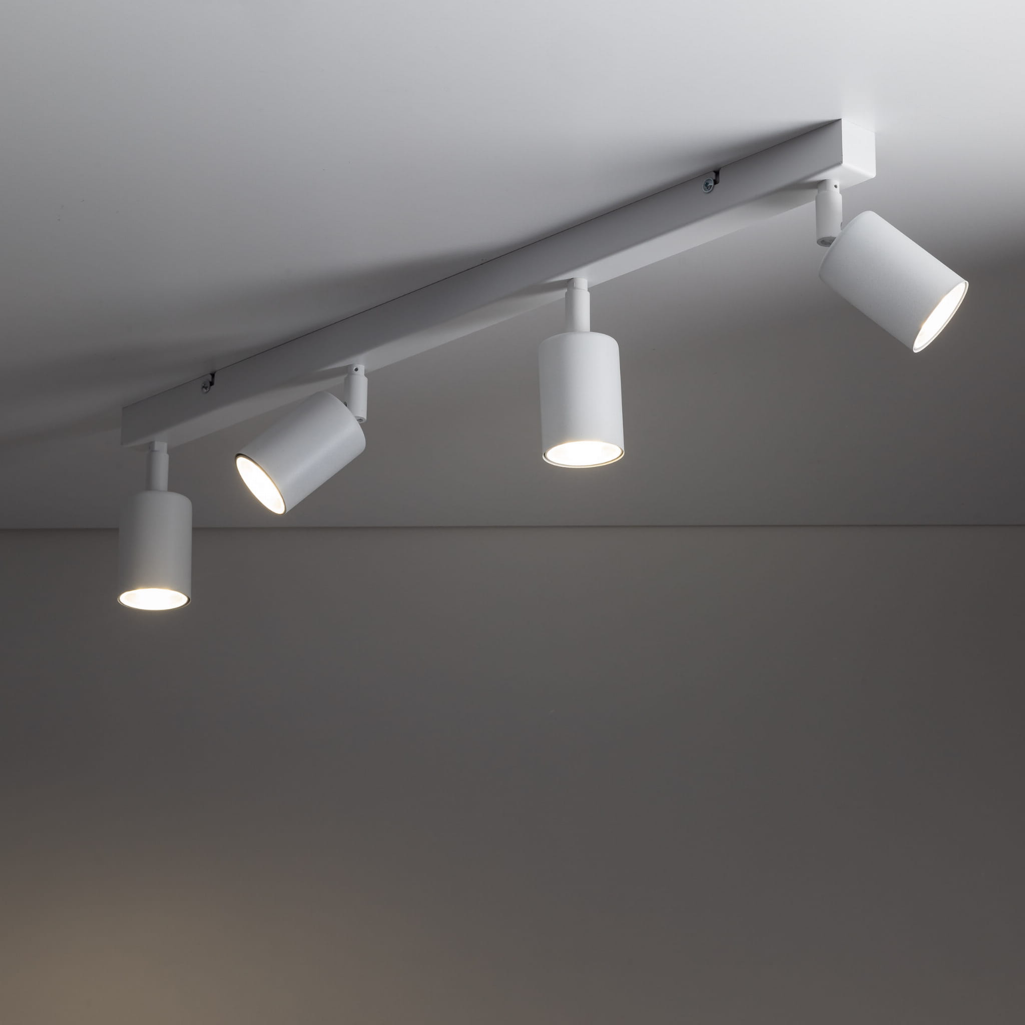 Plafon nowoczesny elegancki reflektory metalowe tuba biały TK Lighting Top 6874 4x10W GU10