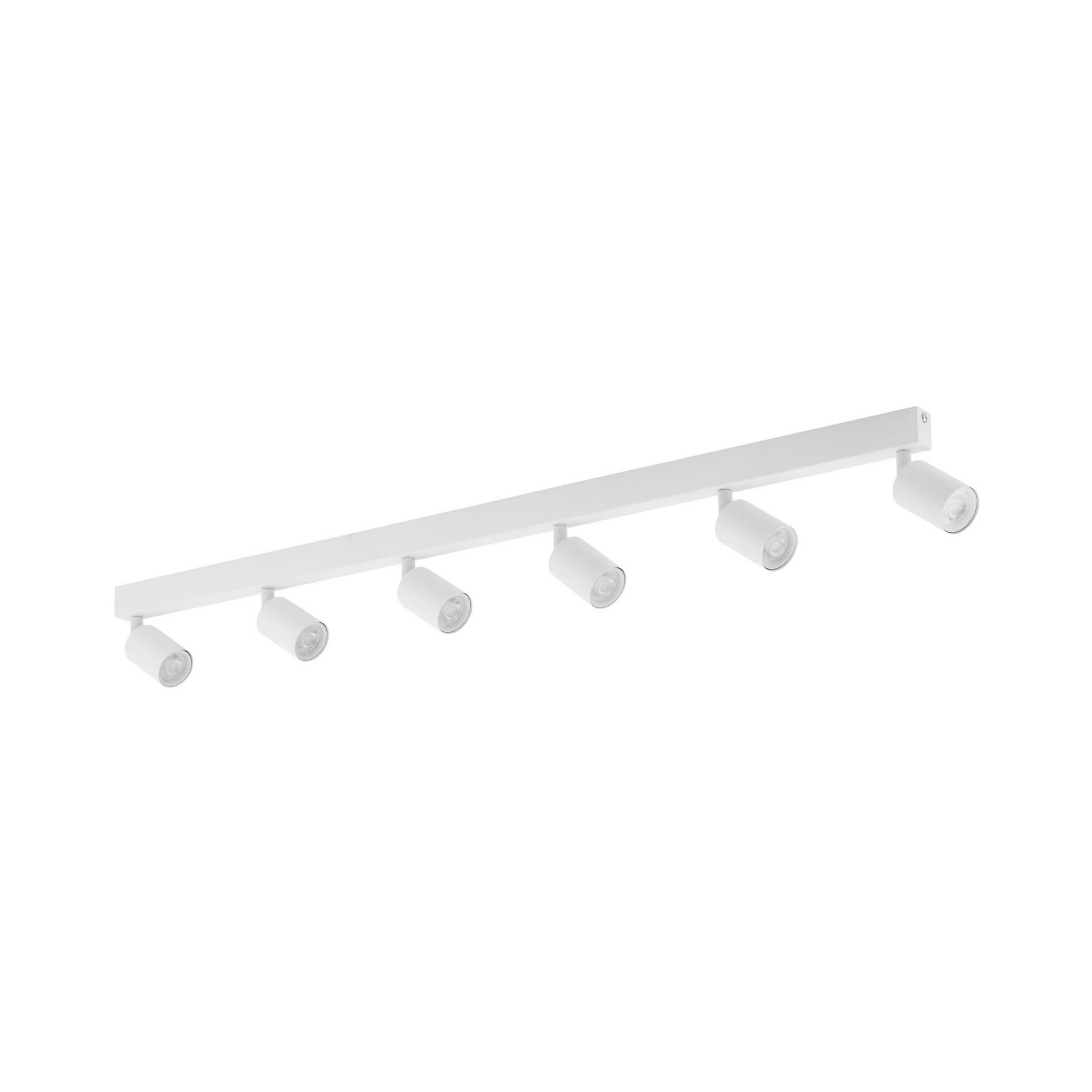 Plafon nowoczesny elegancki reflektory metalowe tuba biały TK Lighting Top 6878 6x10W GU10
