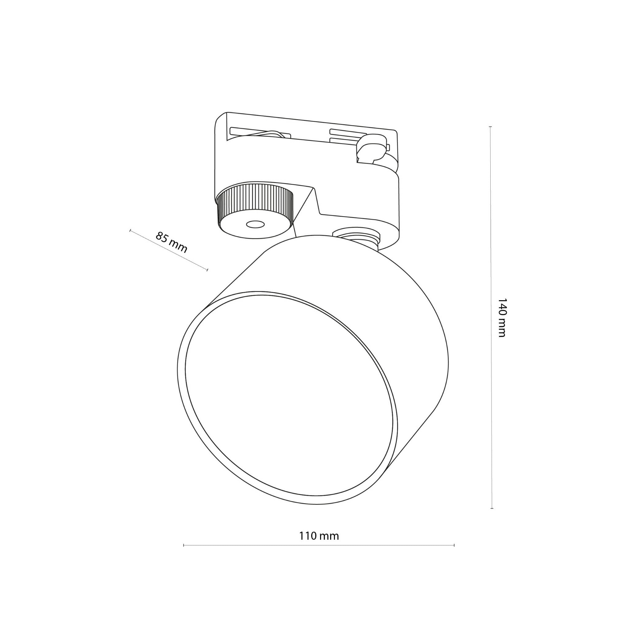 TK Lighting Tracer 4398 głowica do szyny 1x15W GX53 czarna