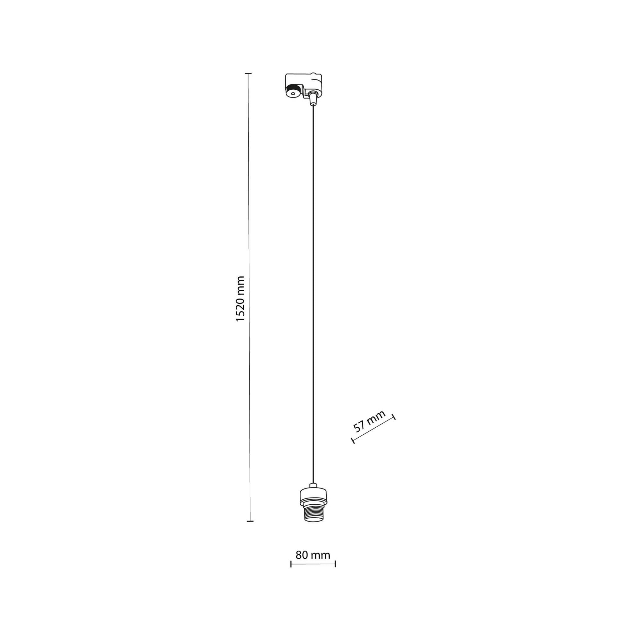 Lampa wisząca do systemu szynowego 1-fazowego Tracer czarna TK Lighting Tracer 5757 1x15W E27