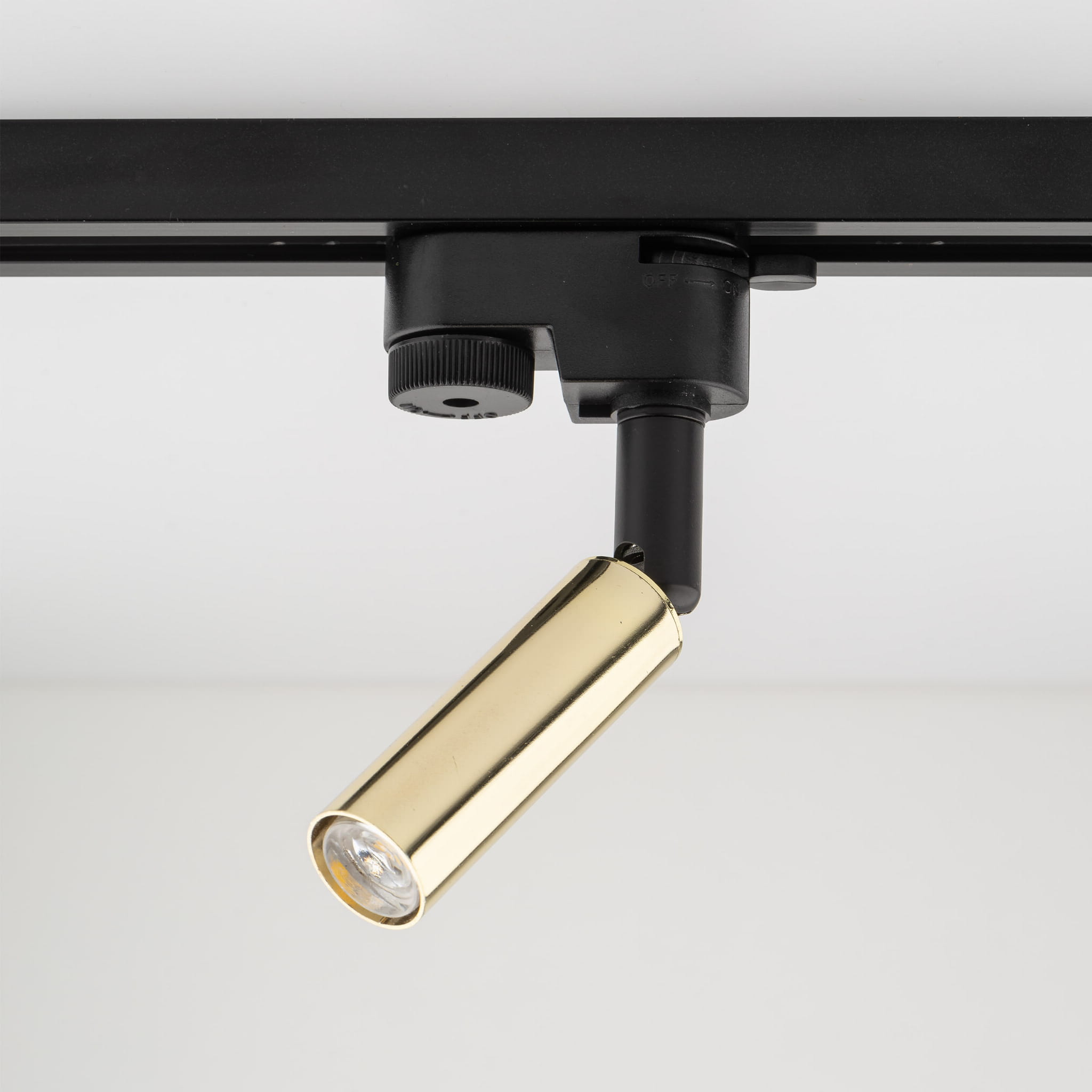 Reflektor do systemu szynowego 1-fazowego Tracer nowoczesny loft metalowy tuba złoty czarny TK Lighting Tracer 6616 1x6W G9