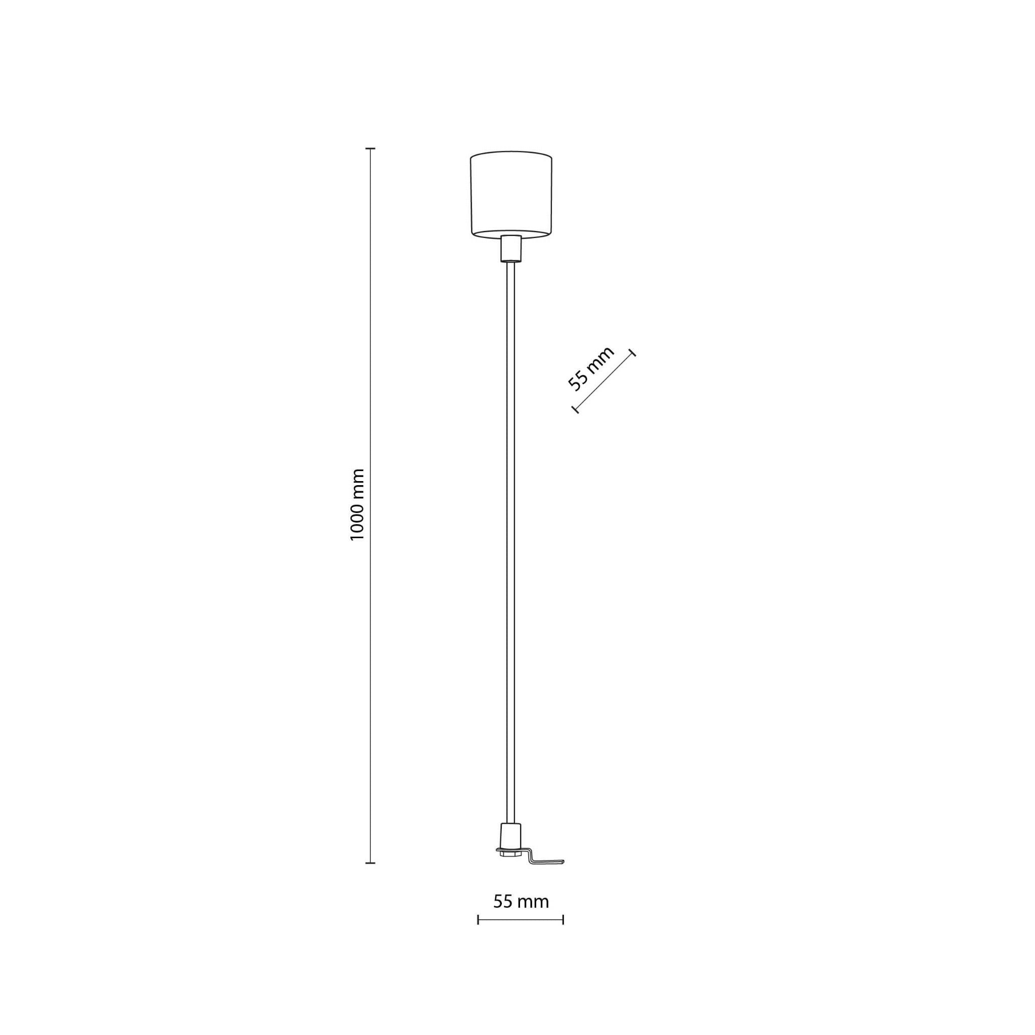 Zawiesie podwieszające do systemu szynowego 3-fazowego Tracer białe TK Lighting Tracer 5303